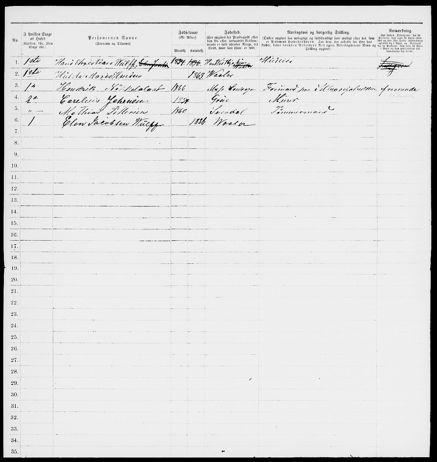 RA, 1885 census for 0104 Moss, 1885, p. 764