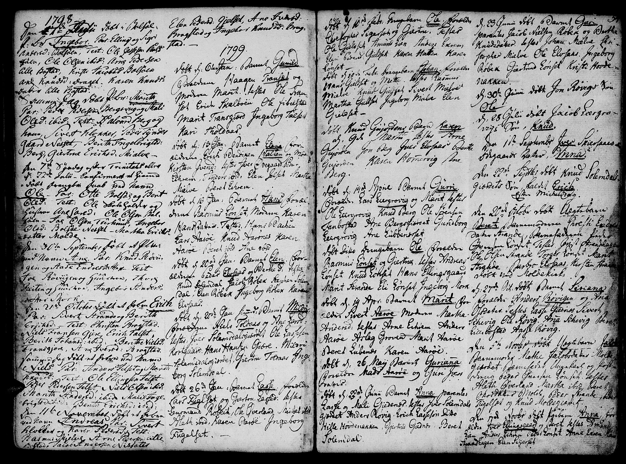 Ministerialprotokoller, klokkerbøker og fødselsregistre - Møre og Romsdal, AV/SAT-A-1454/555/L0649: Parish register (official) no. 555A02 /1, 1795-1821, p. 54