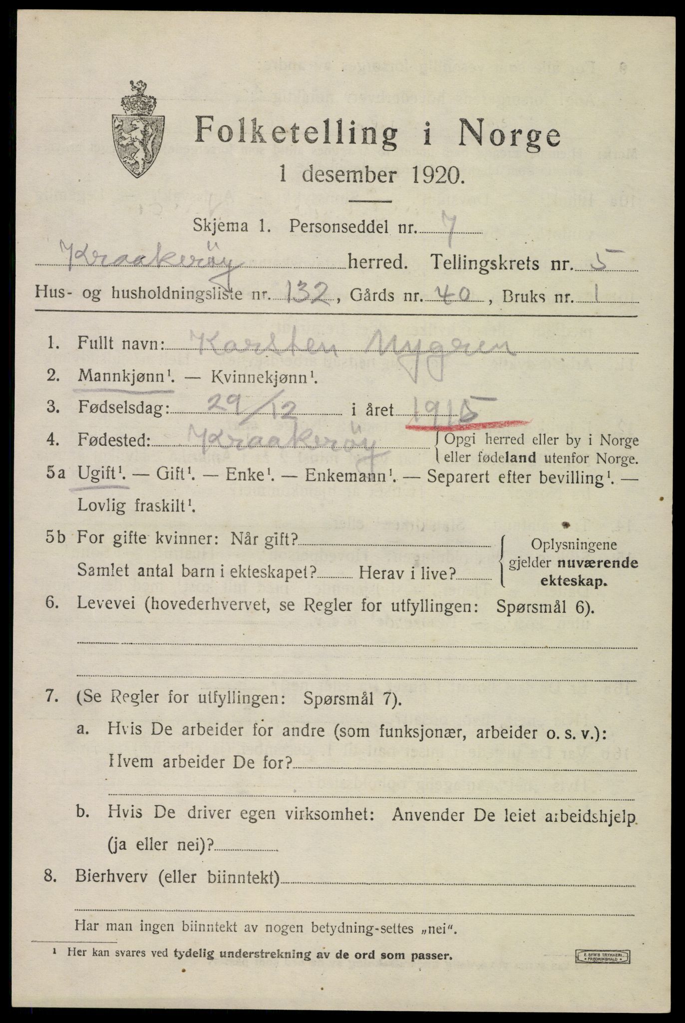 SAO, 1920 census for Kråkerøy, 1920, p. 8004