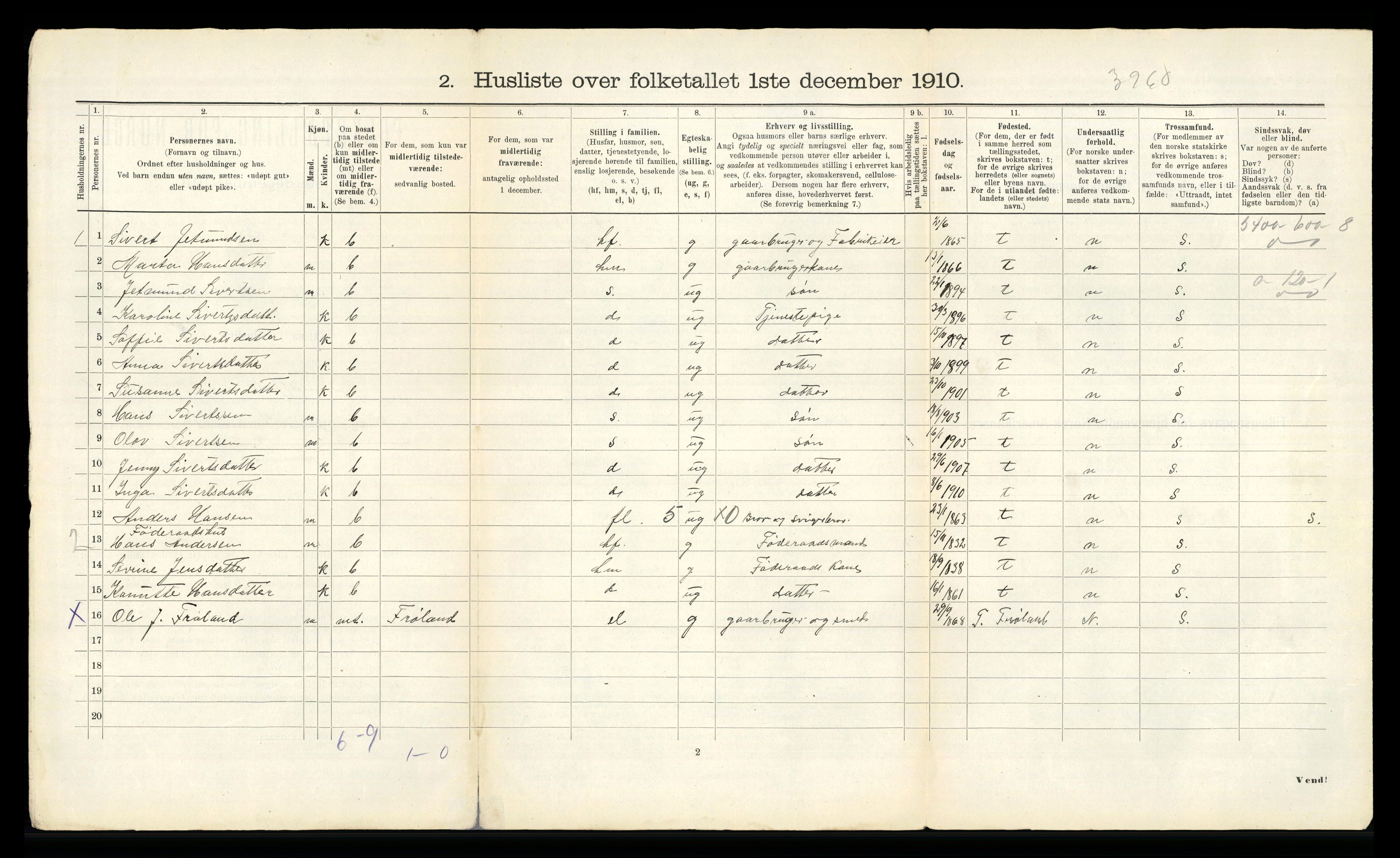 RA, 1910 census for Hjørundfjord, 1910, p. 49