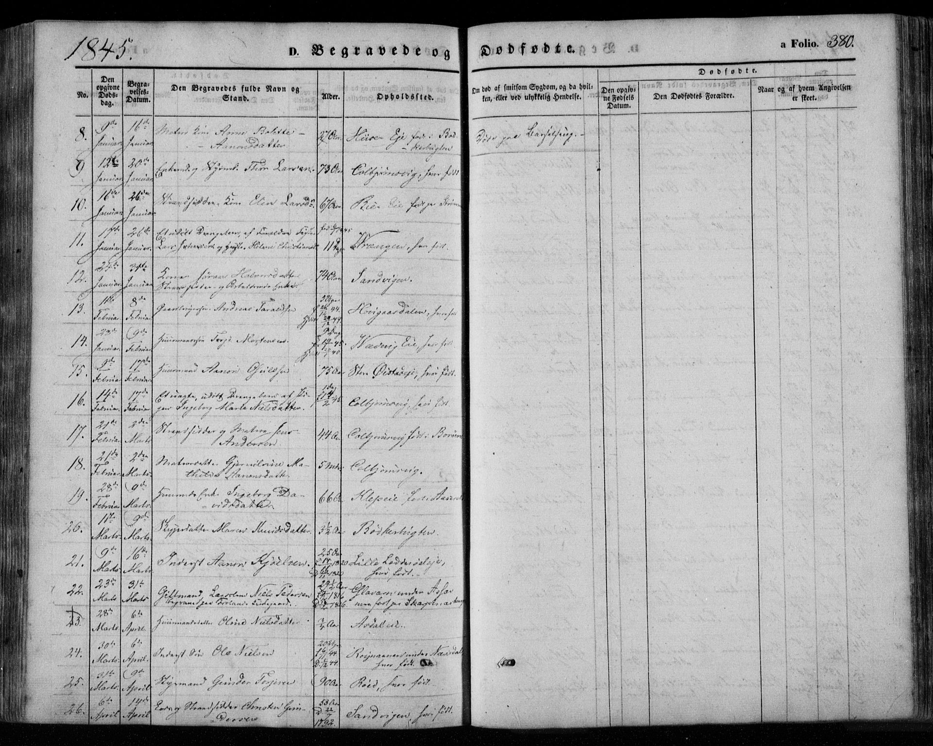 Øyestad sokneprestkontor, AV/SAK-1111-0049/F/Fa/L0014: Parish register (official) no. A 14, 1843-1856, p. 380