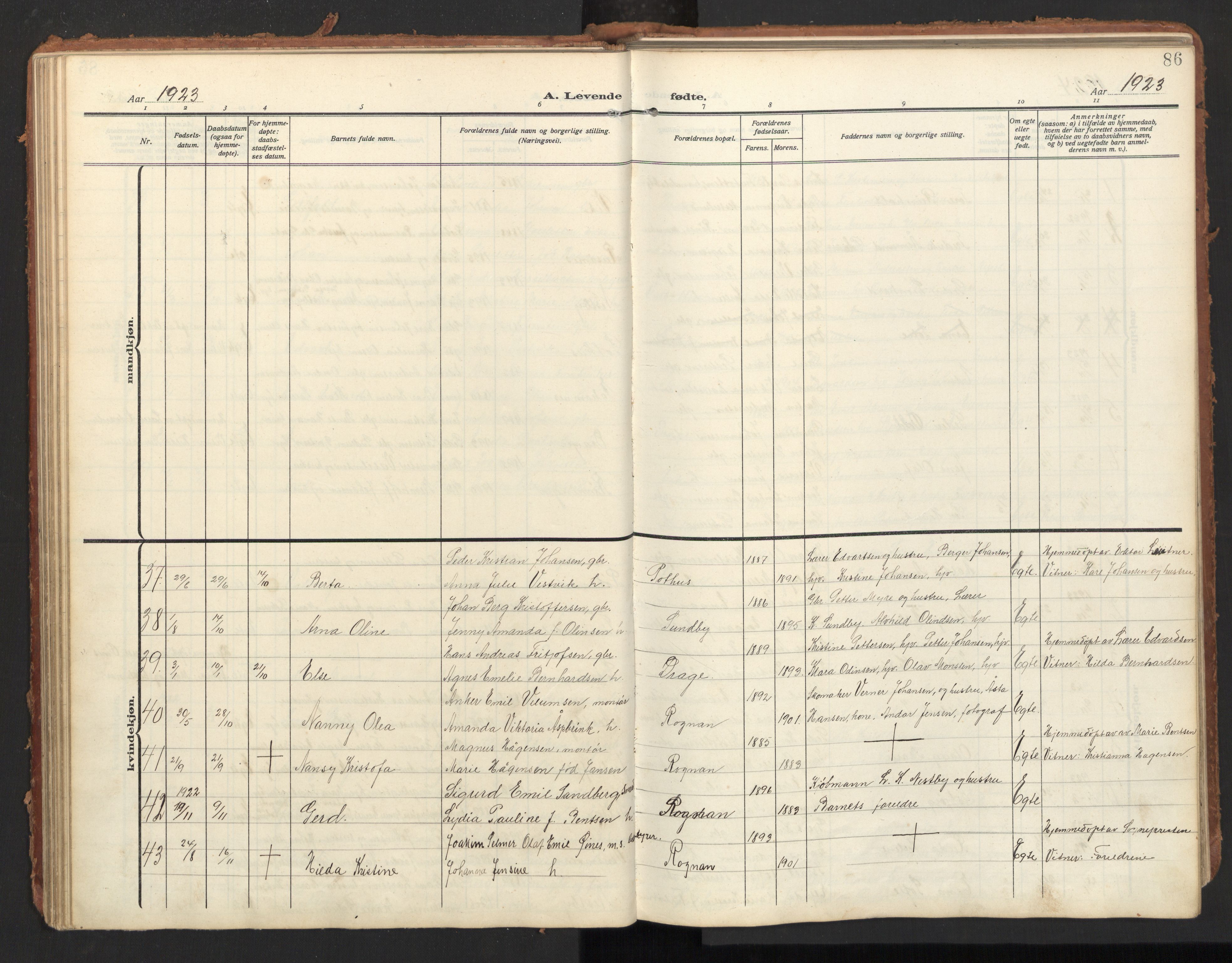 Ministerialprotokoller, klokkerbøker og fødselsregistre - Nordland, AV/SAT-A-1459/847/L0683: Parish register (copy) no. 847C11, 1908-1929, p. 86