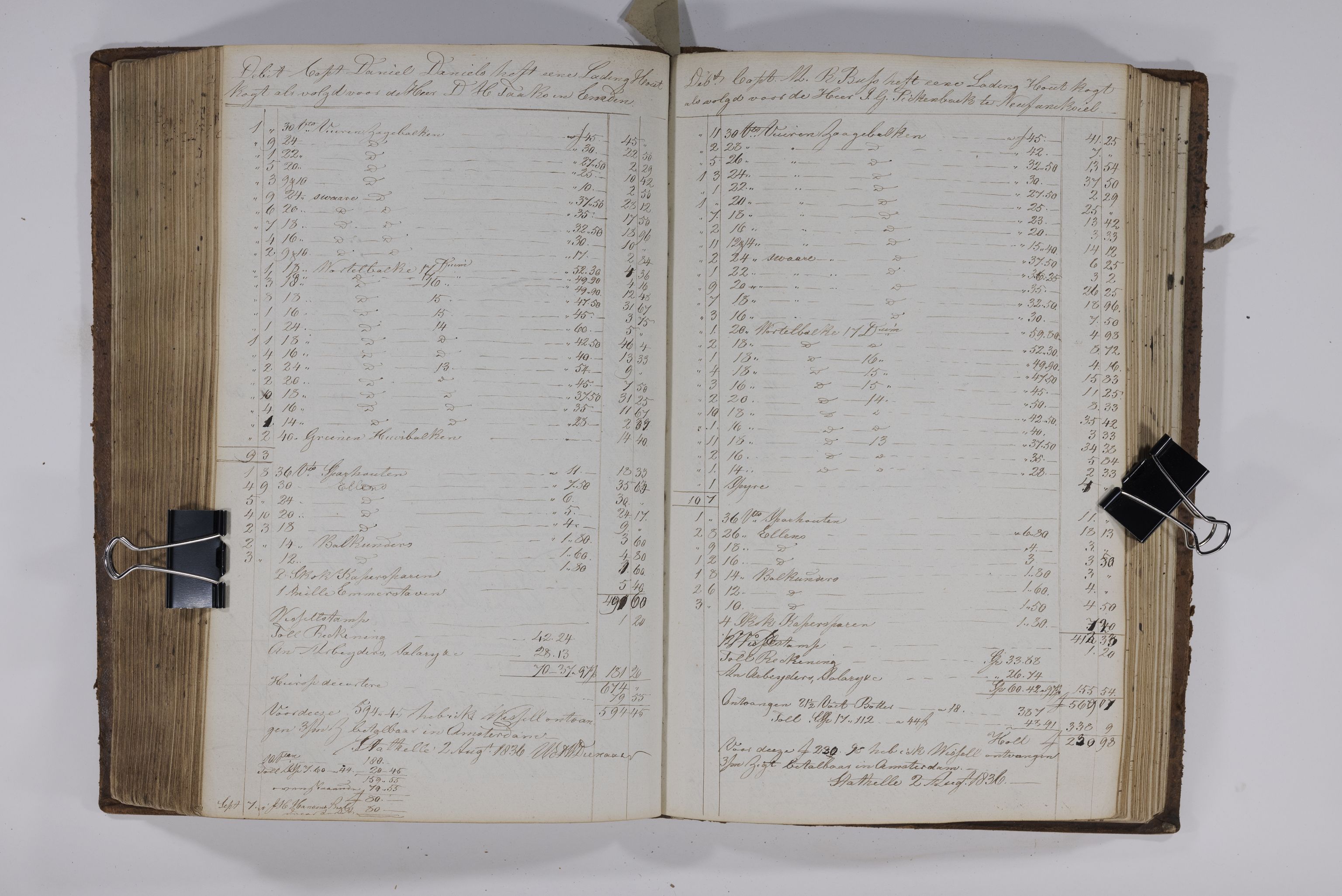 , Priscourant-tømmerpriser, 1834-38, 1834-1838, p. 243