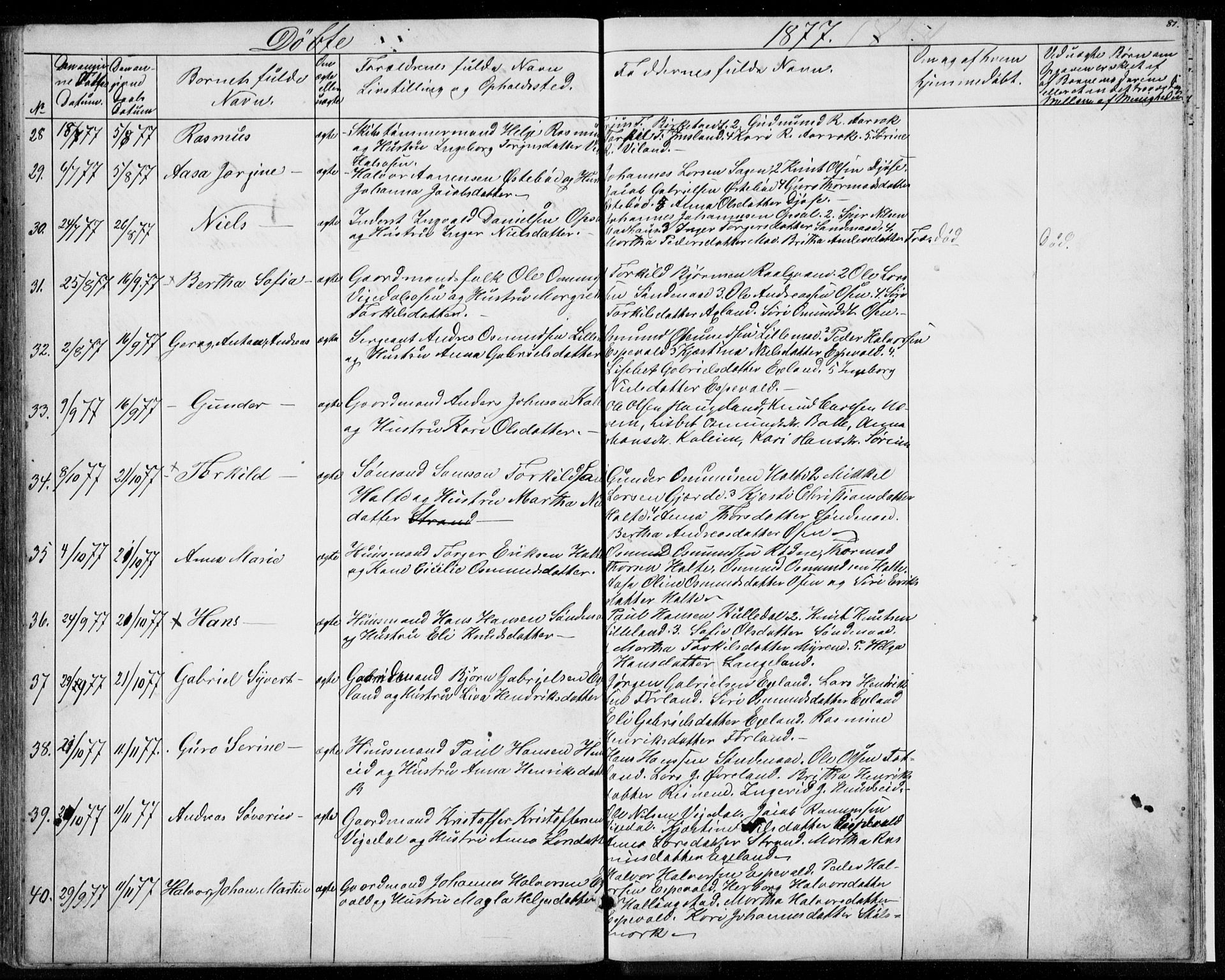 Vikedal sokneprestkontor, SAST/A-101840/01/V: Parish register (copy) no. B 9, 1856-1878, p. 81