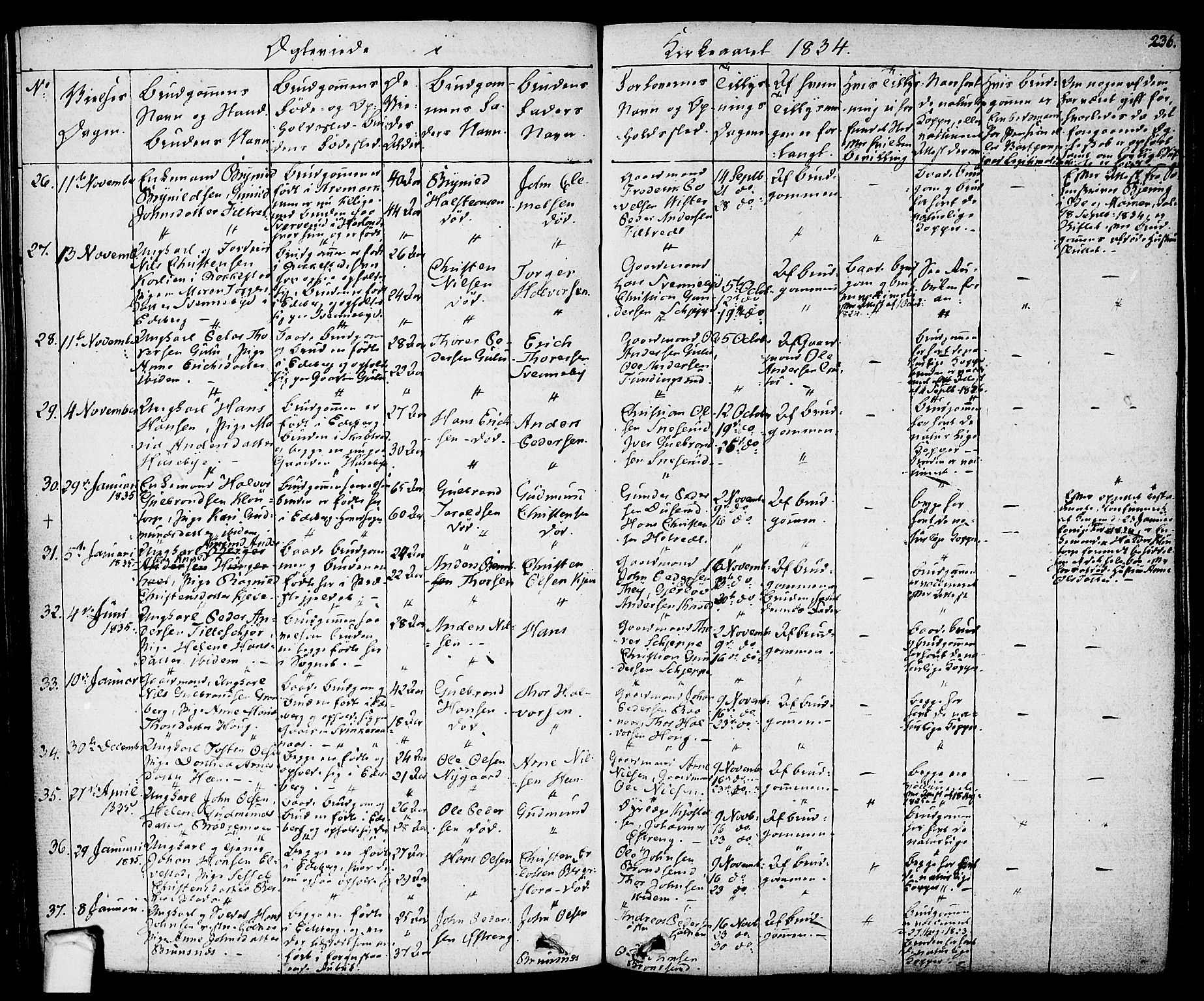 Eidsberg prestekontor Kirkebøker, AV/SAO-A-10905/F/Fa/L0008: Parish register (official) no. I 8, 1832-1848, p. 236