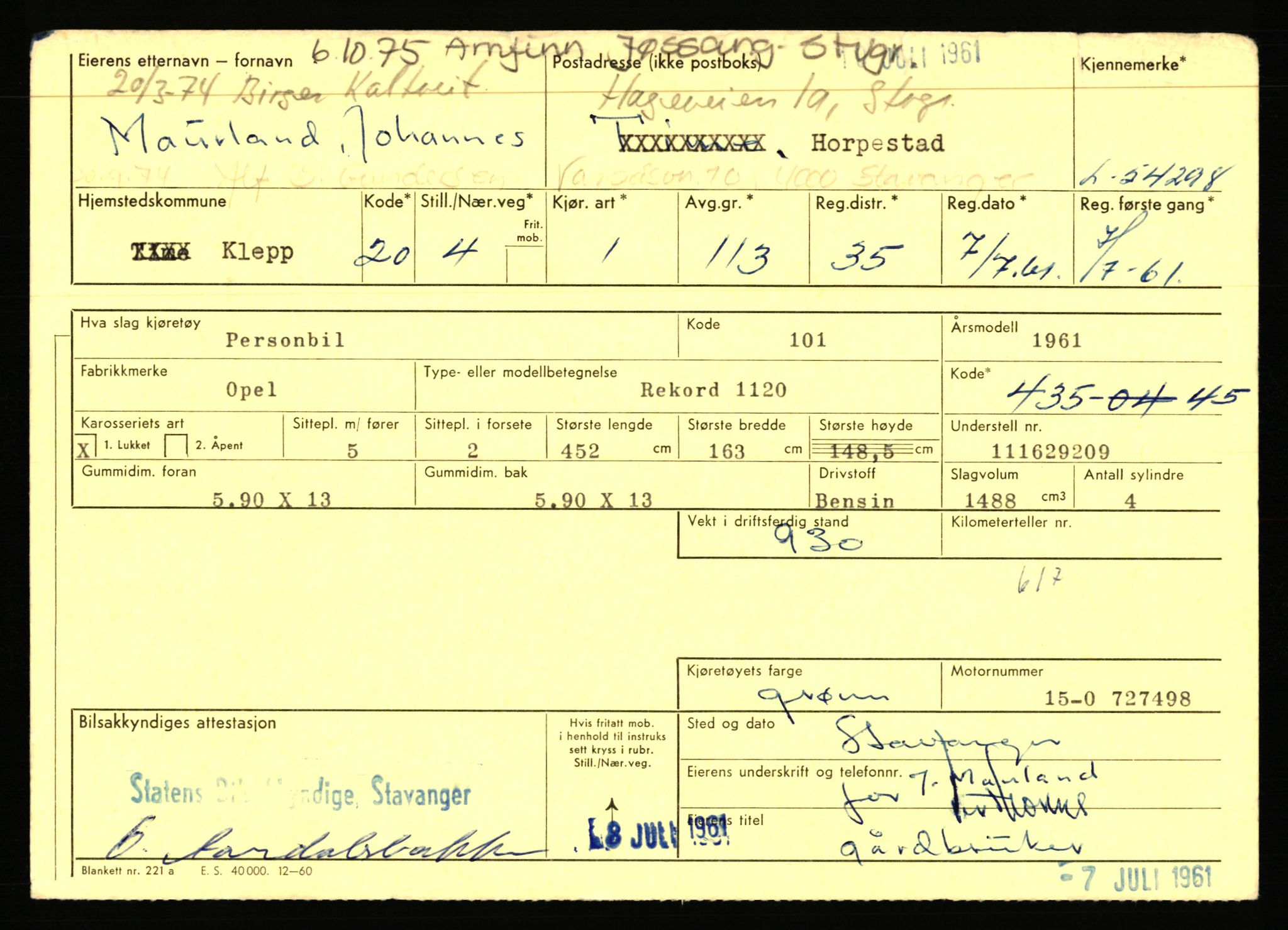 Stavanger trafikkstasjon, AV/SAST-A-101942/0/F/L0054: L-54200 - L-55699, 1930-1971, p. 199