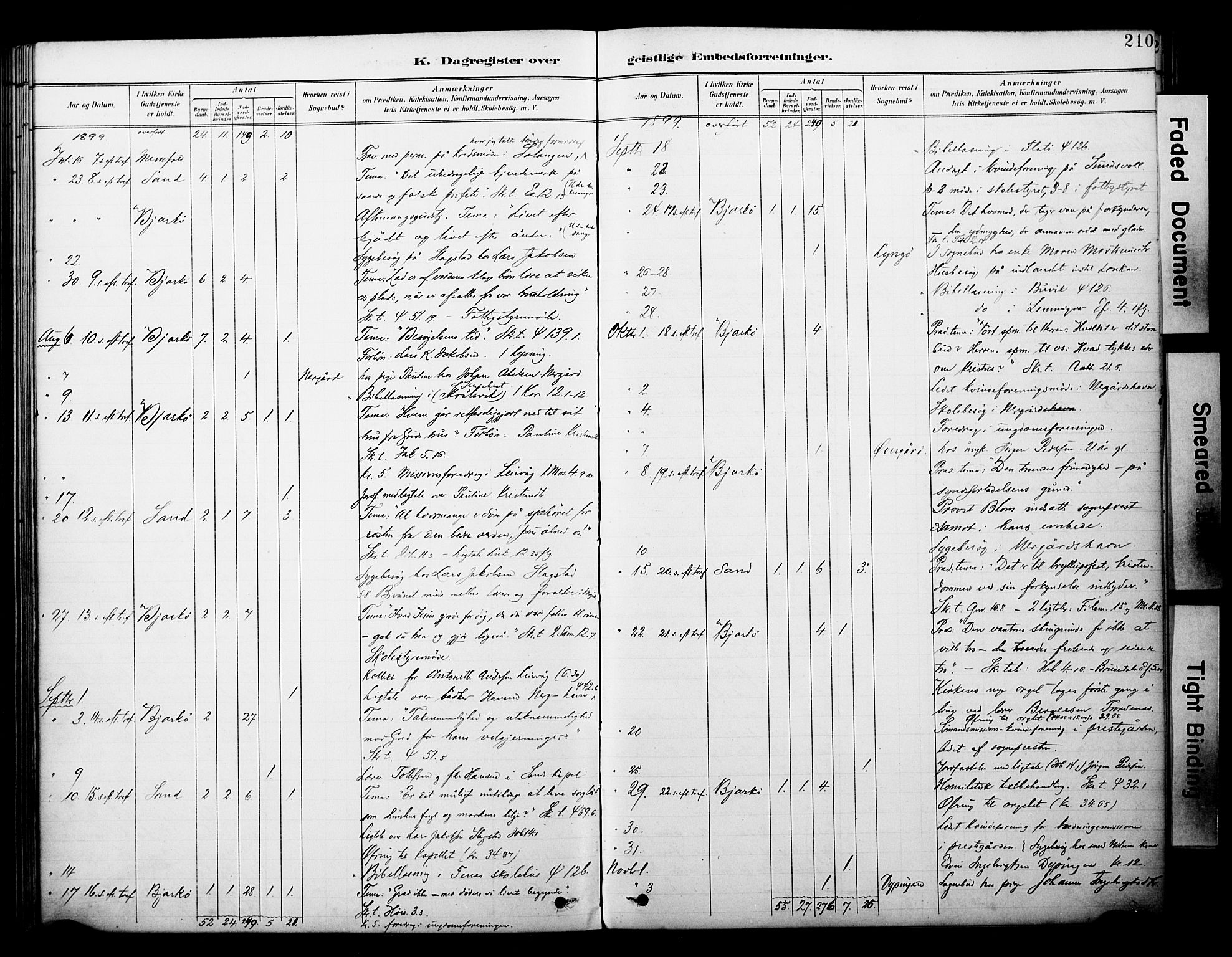 Sand/Bjarkøy sokneprestkontor, AV/SATØ-S-0811/I/Ia/Iaa/L0004kirke: Parish register (official) no. 4, 1893-1904, p. 210