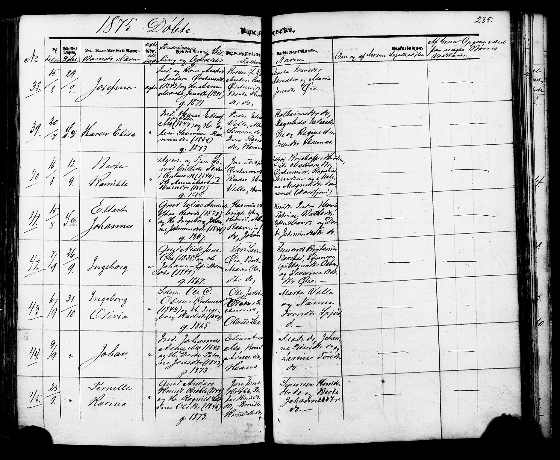 Ministerialprotokoller, klokkerbøker og fødselsregistre - Møre og Romsdal, SAT/A-1454/513/L0175: Parish register (official) no. 513A02, 1856-1877, p. 285