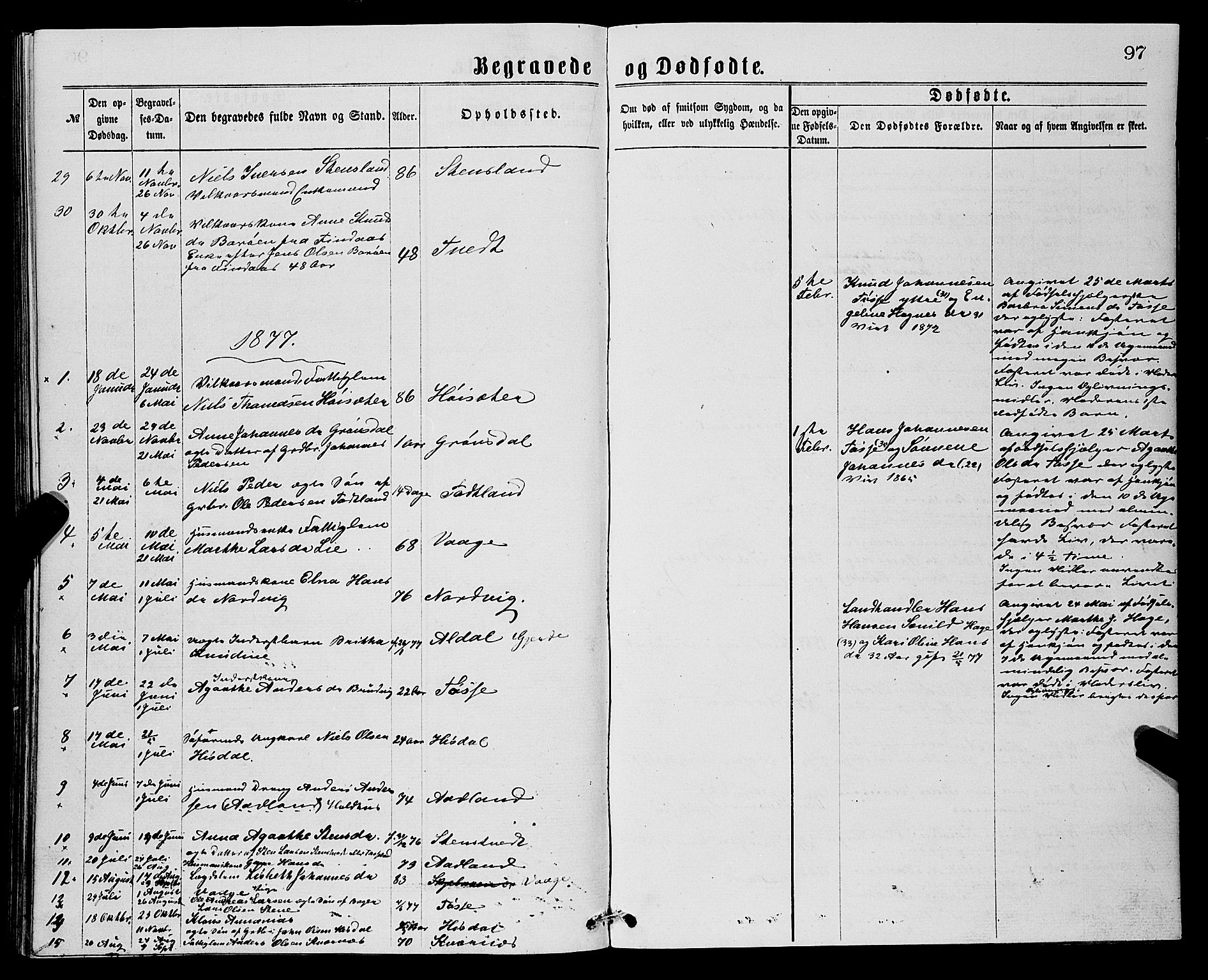 Samnanger Sokneprestembete, AV/SAB-A-77501/H/Hab: Parish register (copy) no. A 1, 1869-1878, p. 97