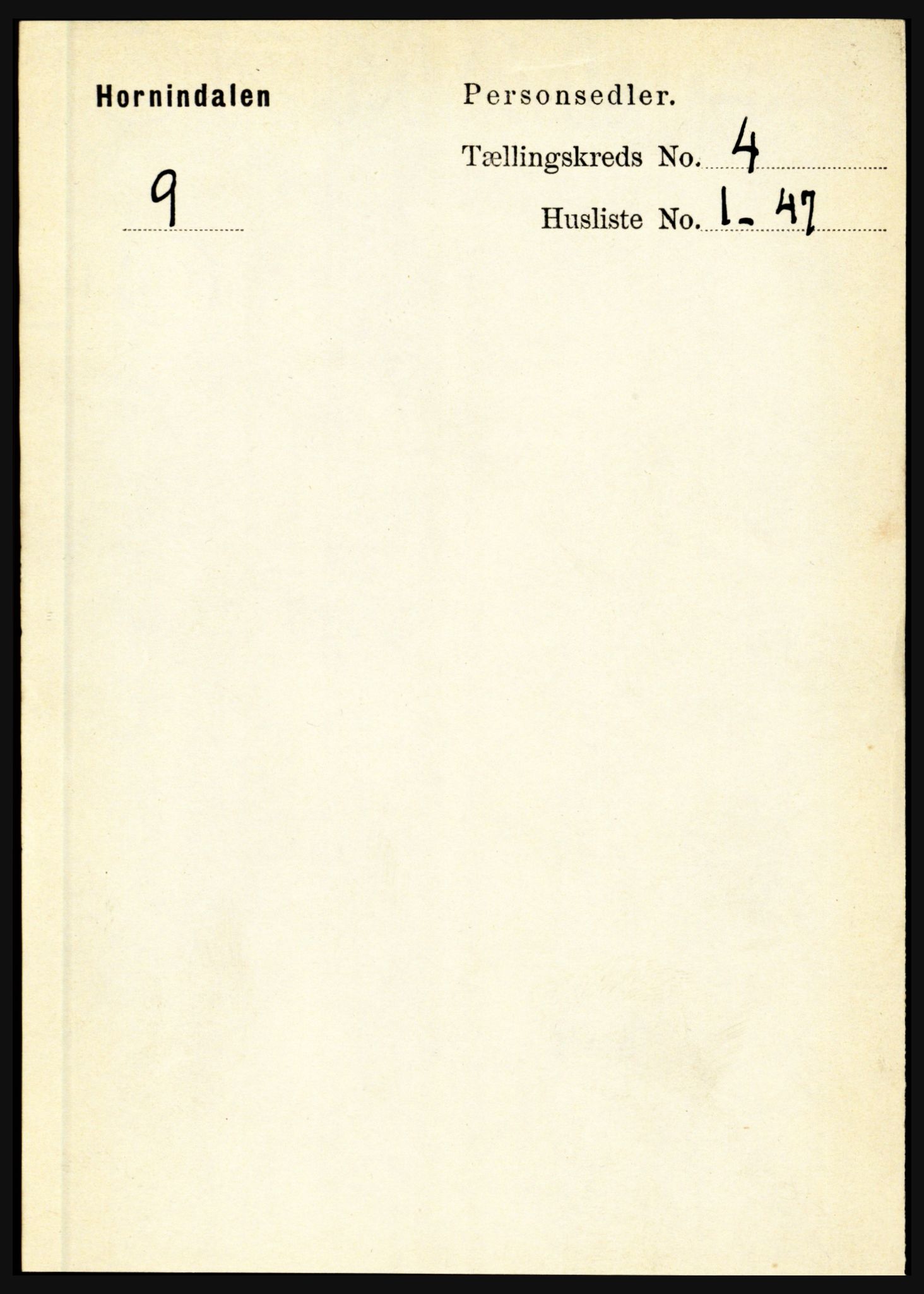 RA, 1891 census for 1444 Hornindal, 1891, p. 864