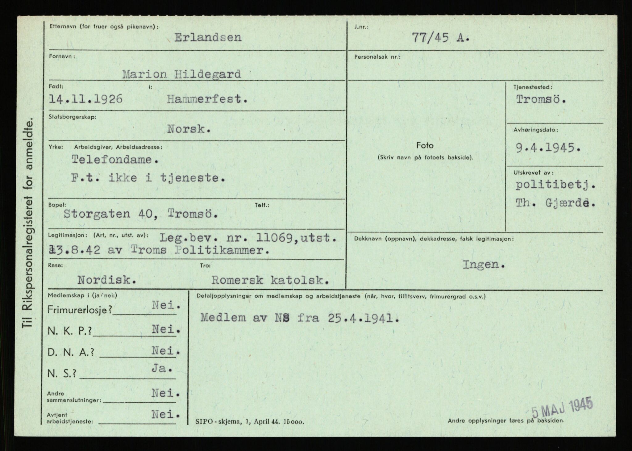 Statspolitiet - Hovedkontoret / Osloavdelingen, AV/RA-S-1329/C/Ca/L0004: Eid - funn av gjenstander	, 1943-1945, p. 2103