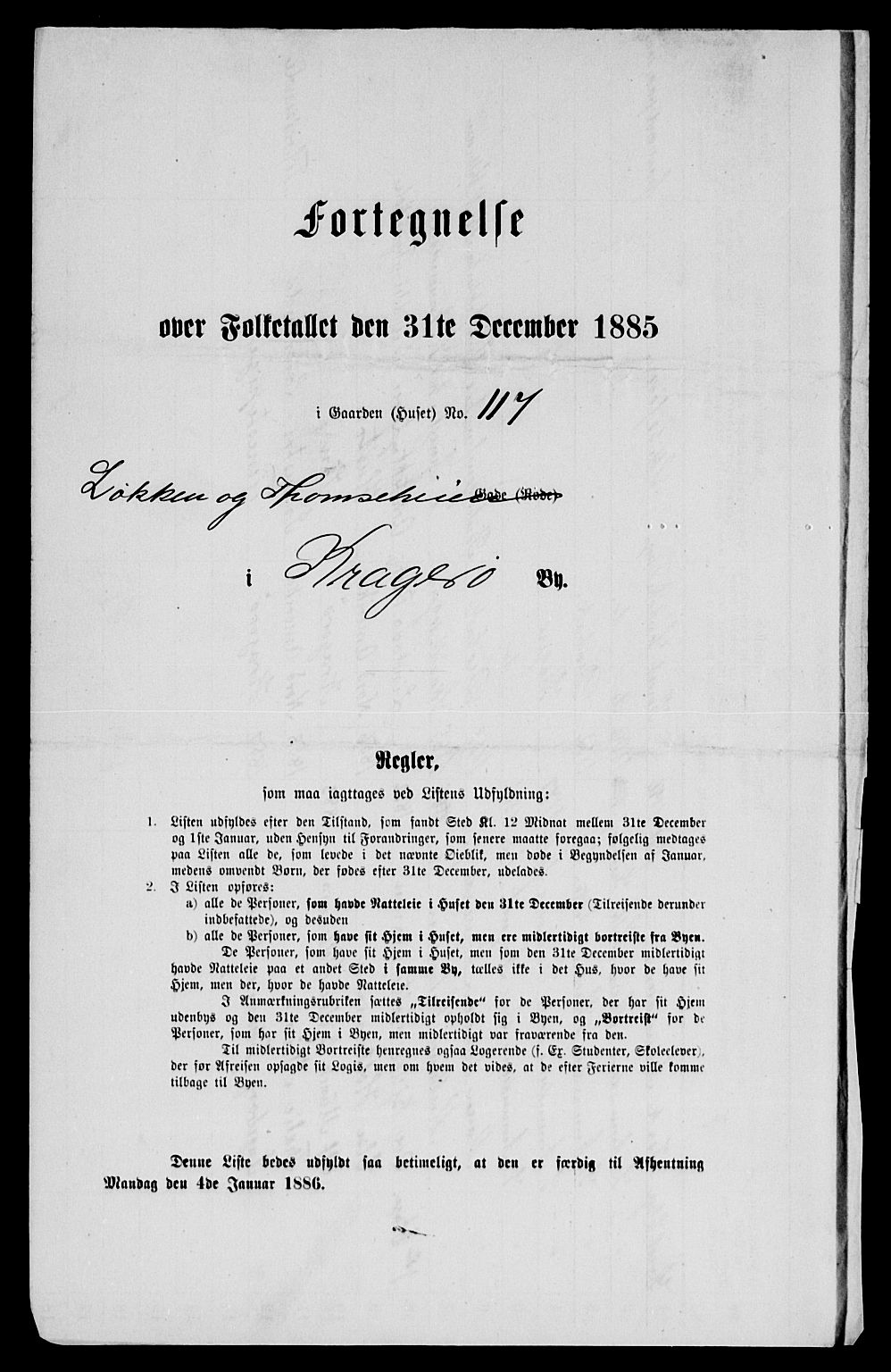 SAKO, 1885 census for 0801 Kragerø, 1885, p. 883