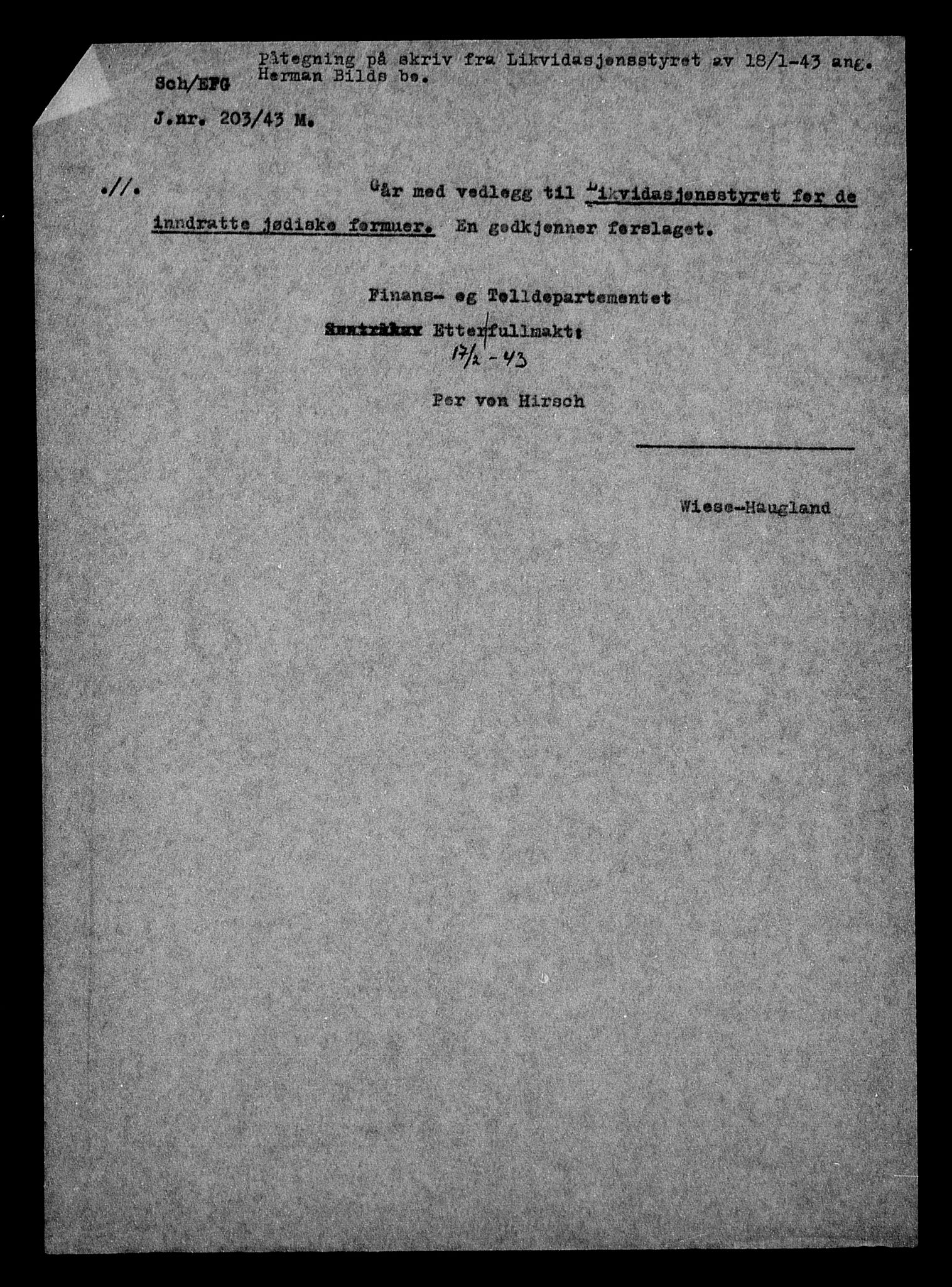 Justisdepartementet, Tilbakeføringskontoret for inndratte formuer, AV/RA-S-1564/H/Hc/Hcc/L0924: --, 1945-1947, p. 374