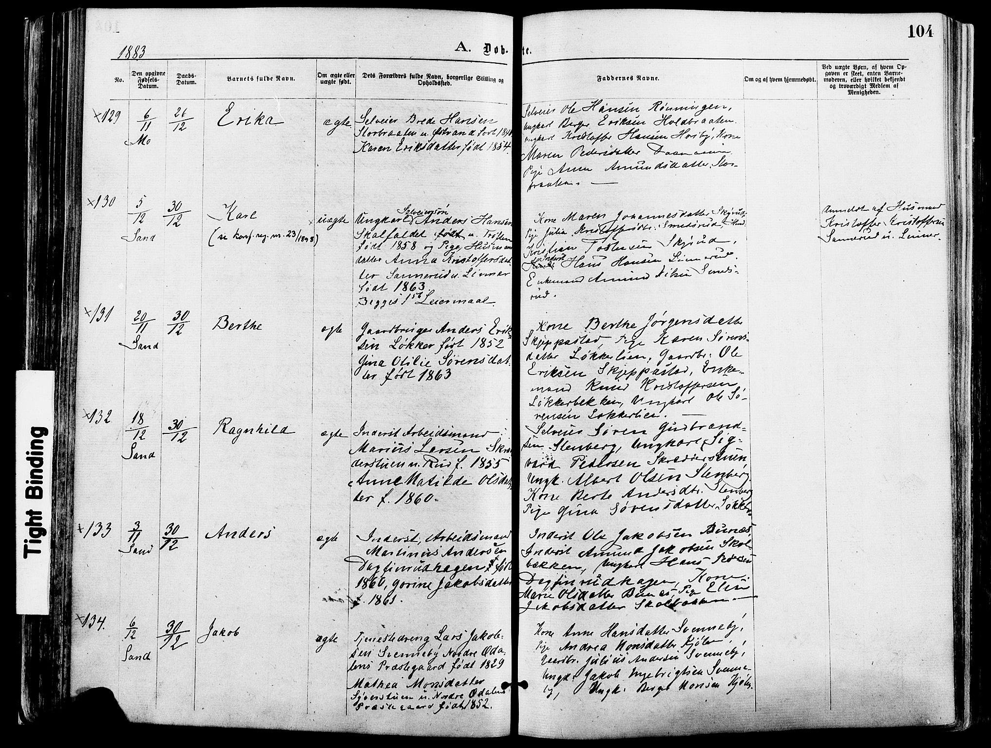 Nord-Odal prestekontor, AV/SAH-PREST-032/H/Ha/Haa/L0005: Parish register (official) no. 5, 1874-1885, p. 104