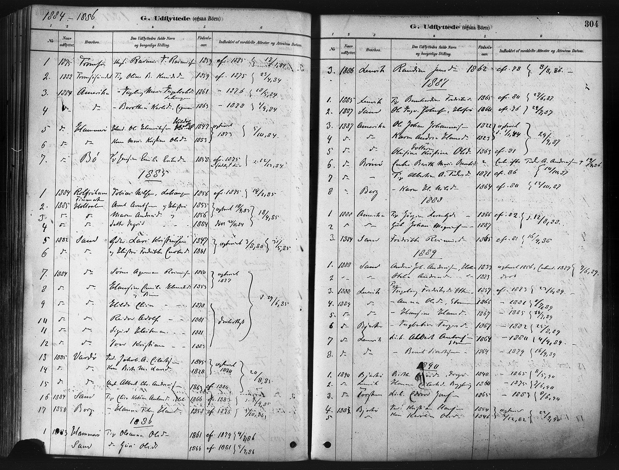 Tranøy sokneprestkontor, AV/SATØ-S-1313/I/Ia/Iaa/L0009kirke: Parish register (official) no. 9, 1878-1904, p. 304