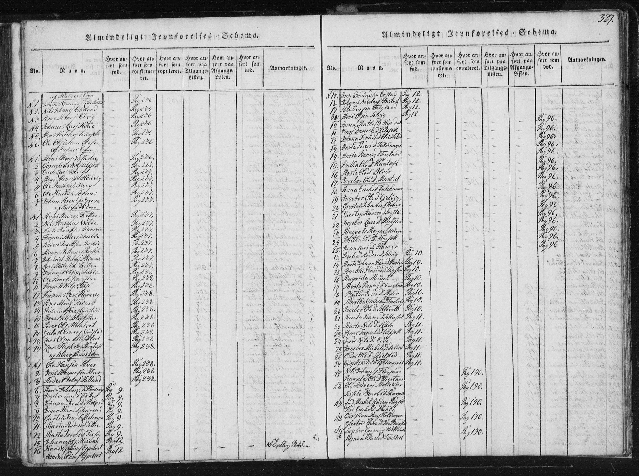 Hamre sokneprestembete, AV/SAB-A-75501/H/Ha/Haa/Haaa/L0010: Parish register (official) no. A 10, 1816-1826, p. 327