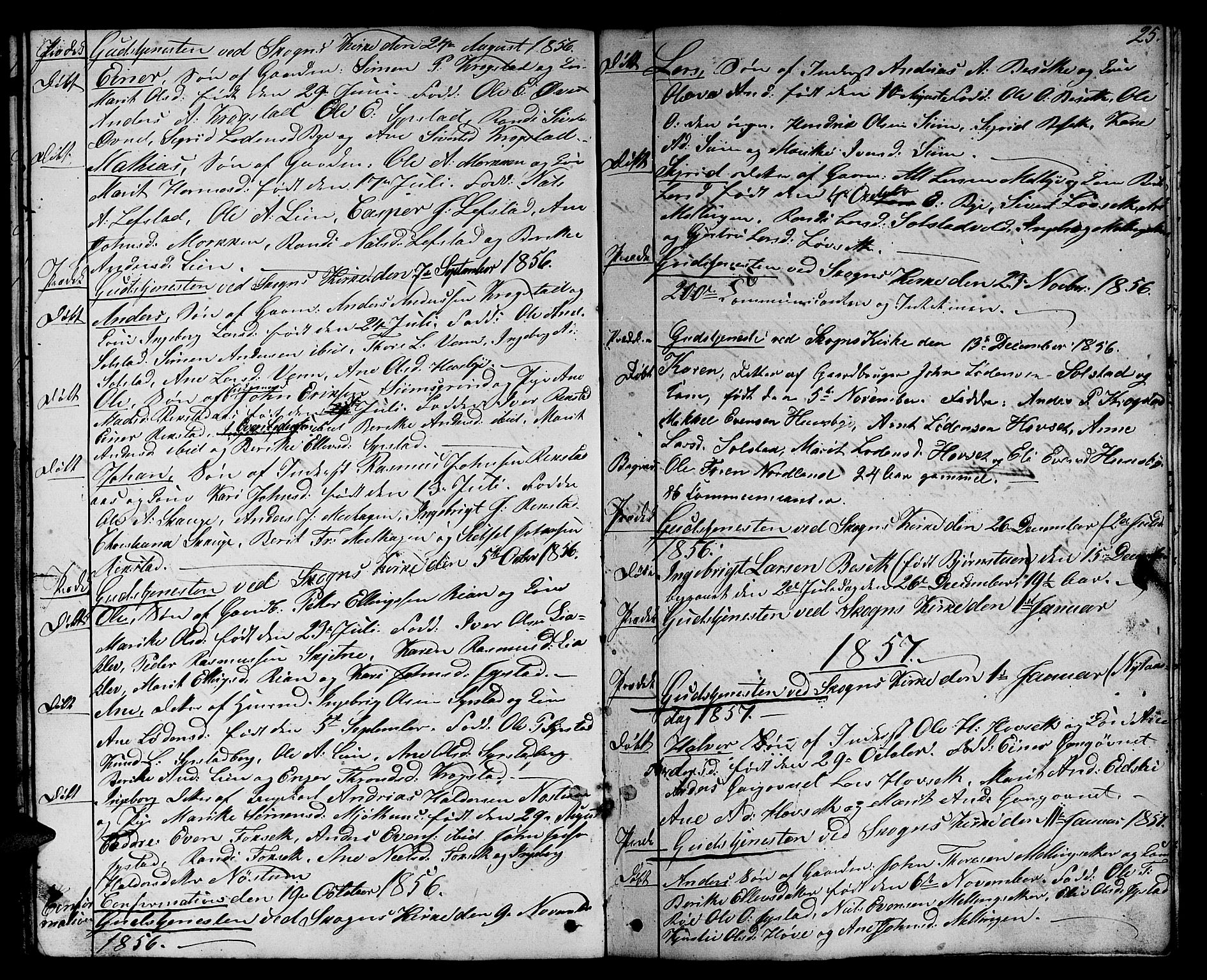 Ministerialprotokoller, klokkerbøker og fødselsregistre - Sør-Trøndelag, SAT/A-1456/667/L0797: Parish register (copy) no. 667C02, 1849-1867, p. 25