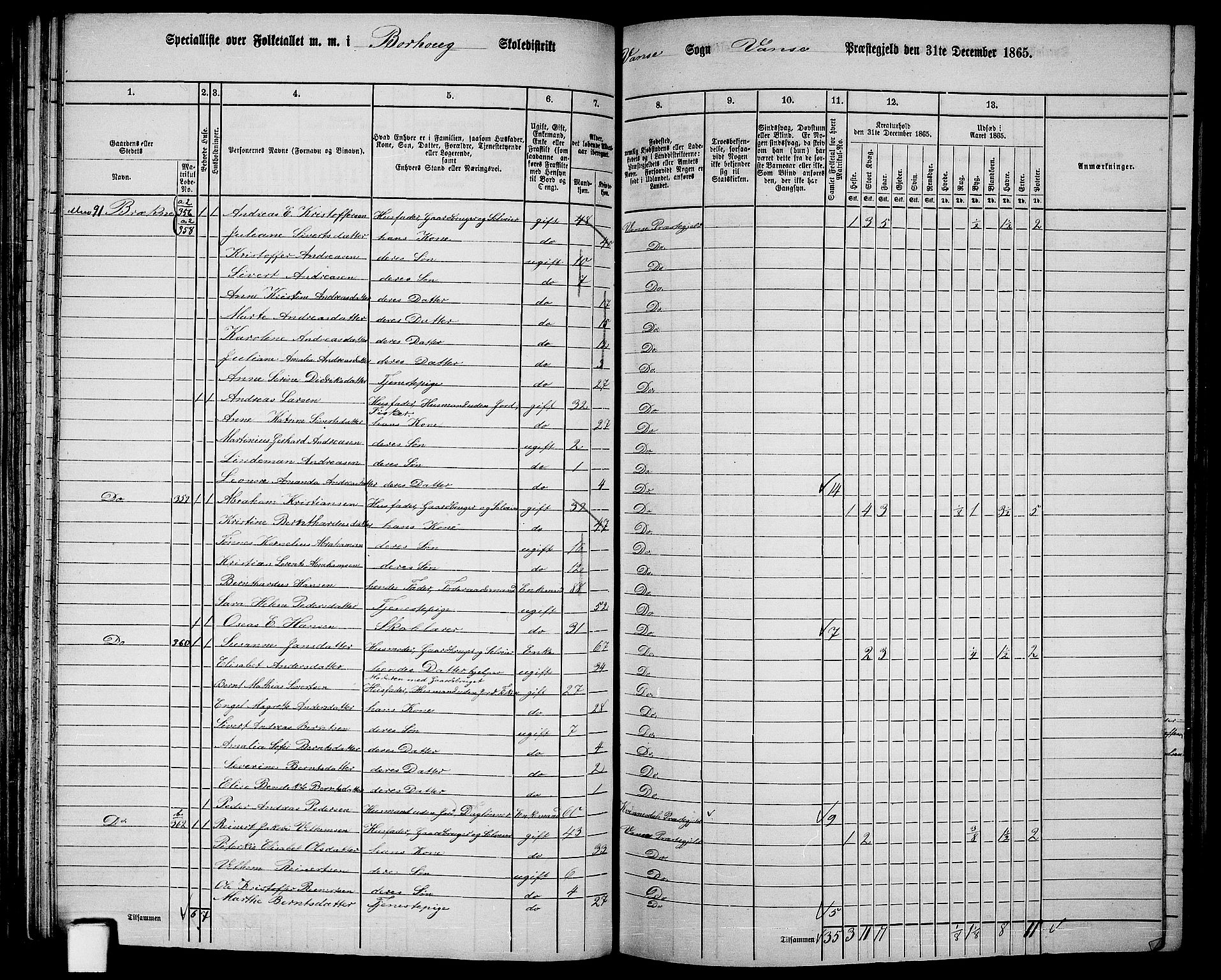 RA, 1865 census for Vanse/Vanse og Farsund, 1865, p. 117