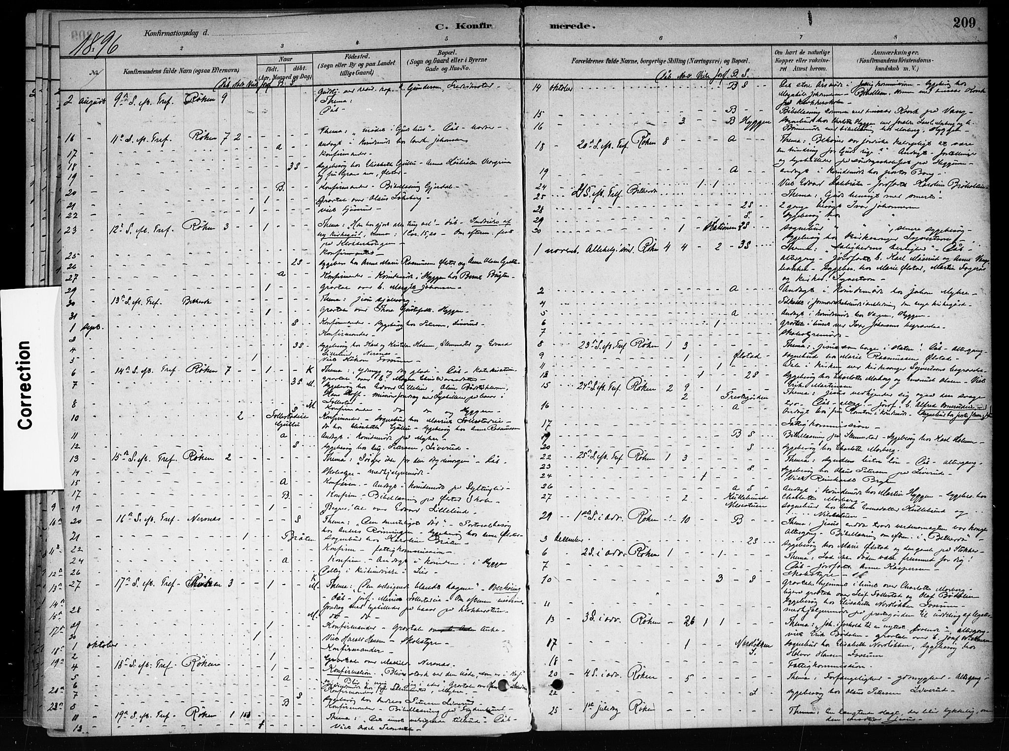 Røyken kirkebøker, SAKO/A-241/F/Fa/L0008: Parish register (official) no. 8, 1880-1897, p. 209