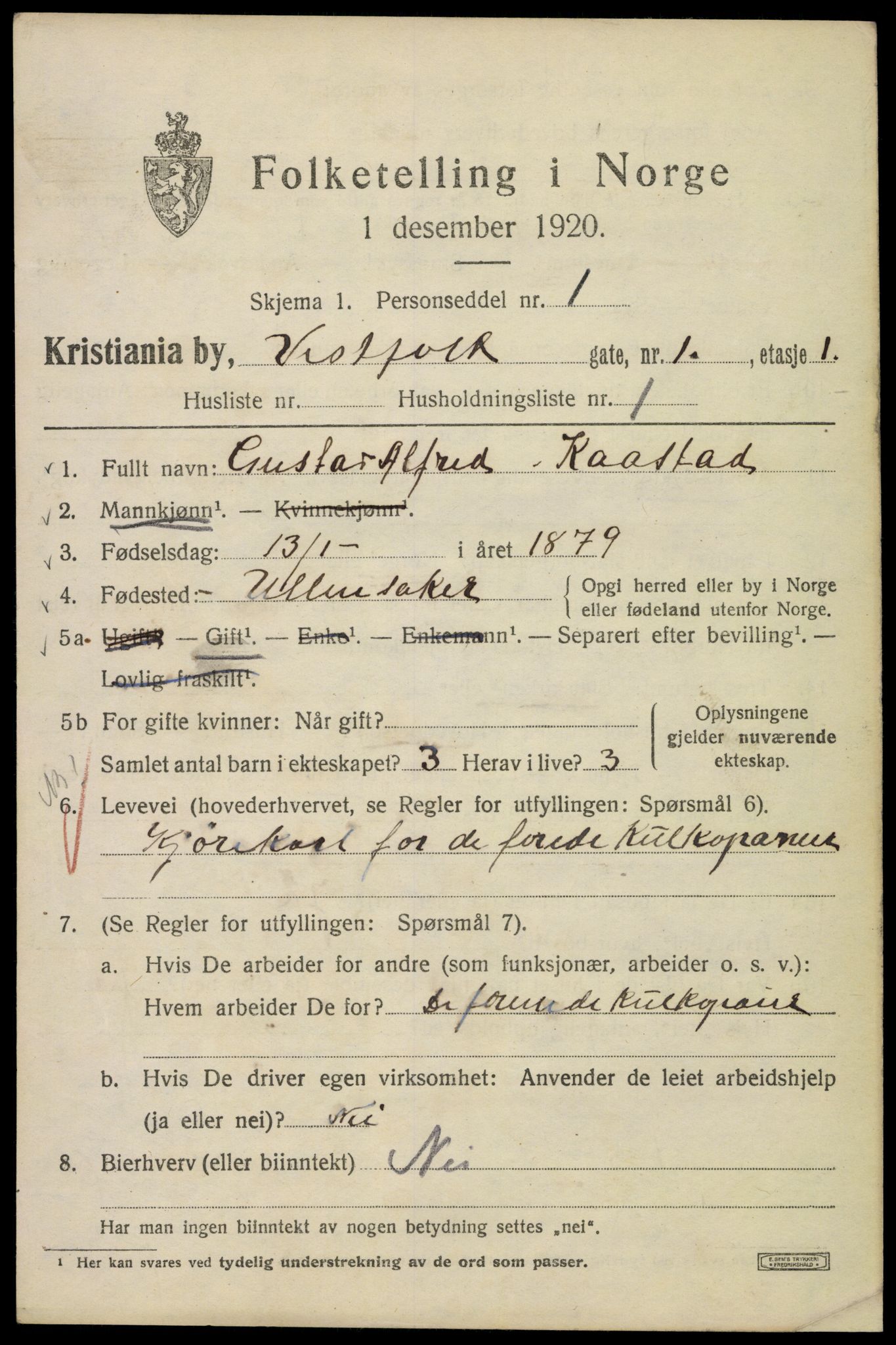 SAO, 1920 census for Kristiania, 1920, p. 631341