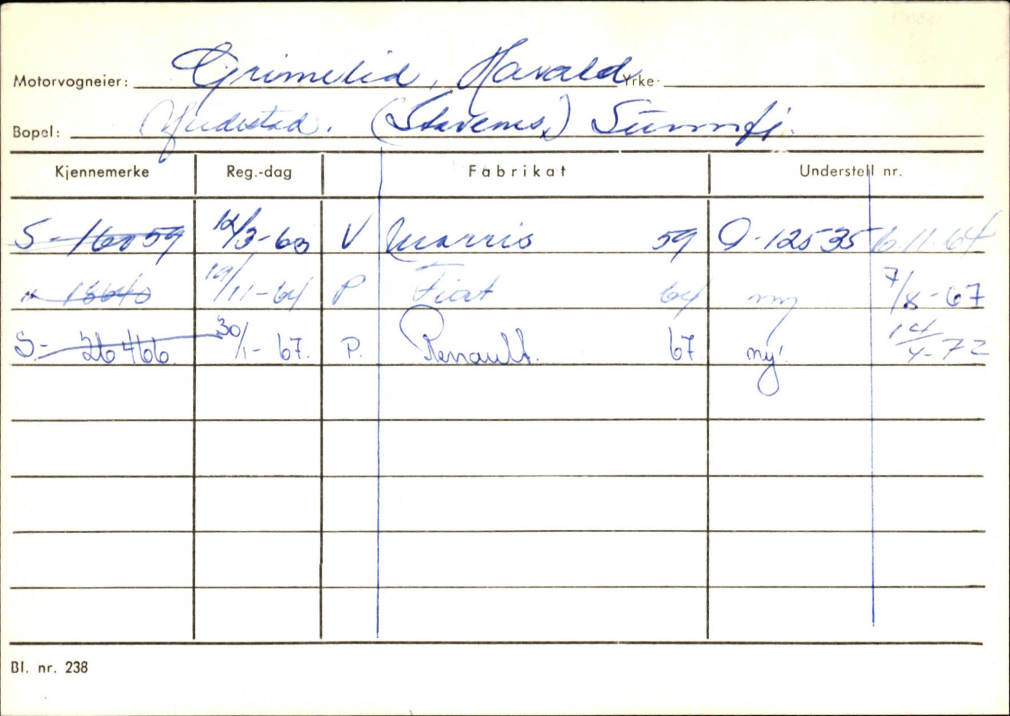 Statens vegvesen, Sogn og Fjordane vegkontor, AV/SAB-A-5301/4/F/L0132: Eigarregister Askvoll A-Å. Balestrand A-Å, 1945-1975, p. 427