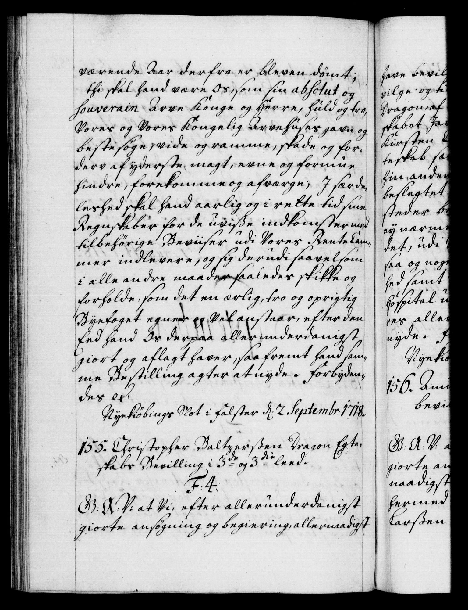 Danske Kanselli 1572-1799, AV/RA-EA-3023/F/Fc/Fca/Fcaa/L0022: Norske registre, 1716-1719, p. 385b