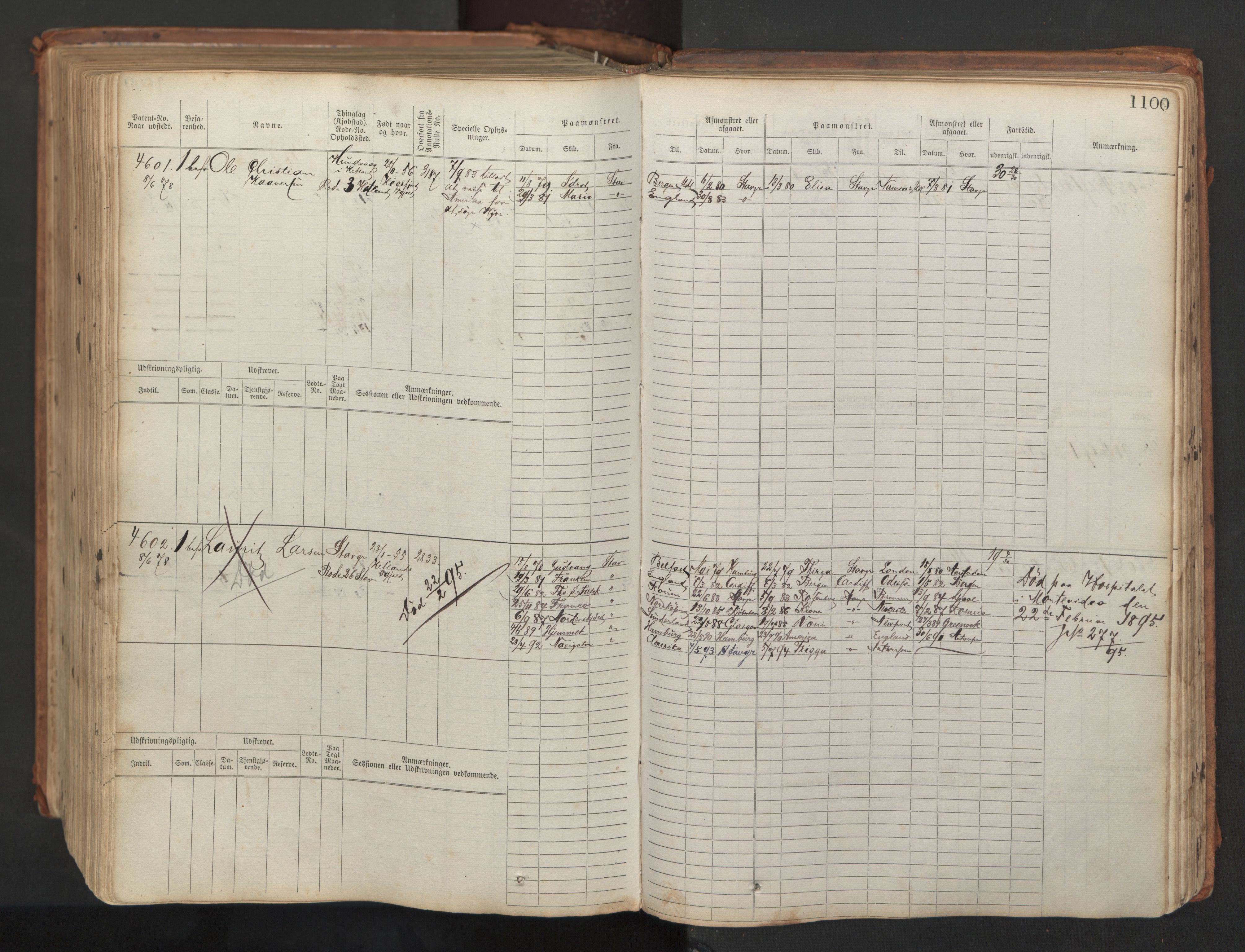 Stavanger sjømannskontor, AV/SAST-A-102006/F/Fb/Fbb/L0008: Sjøfartshovedrulle, patentnr. 3605-4804, 1873, p. 584