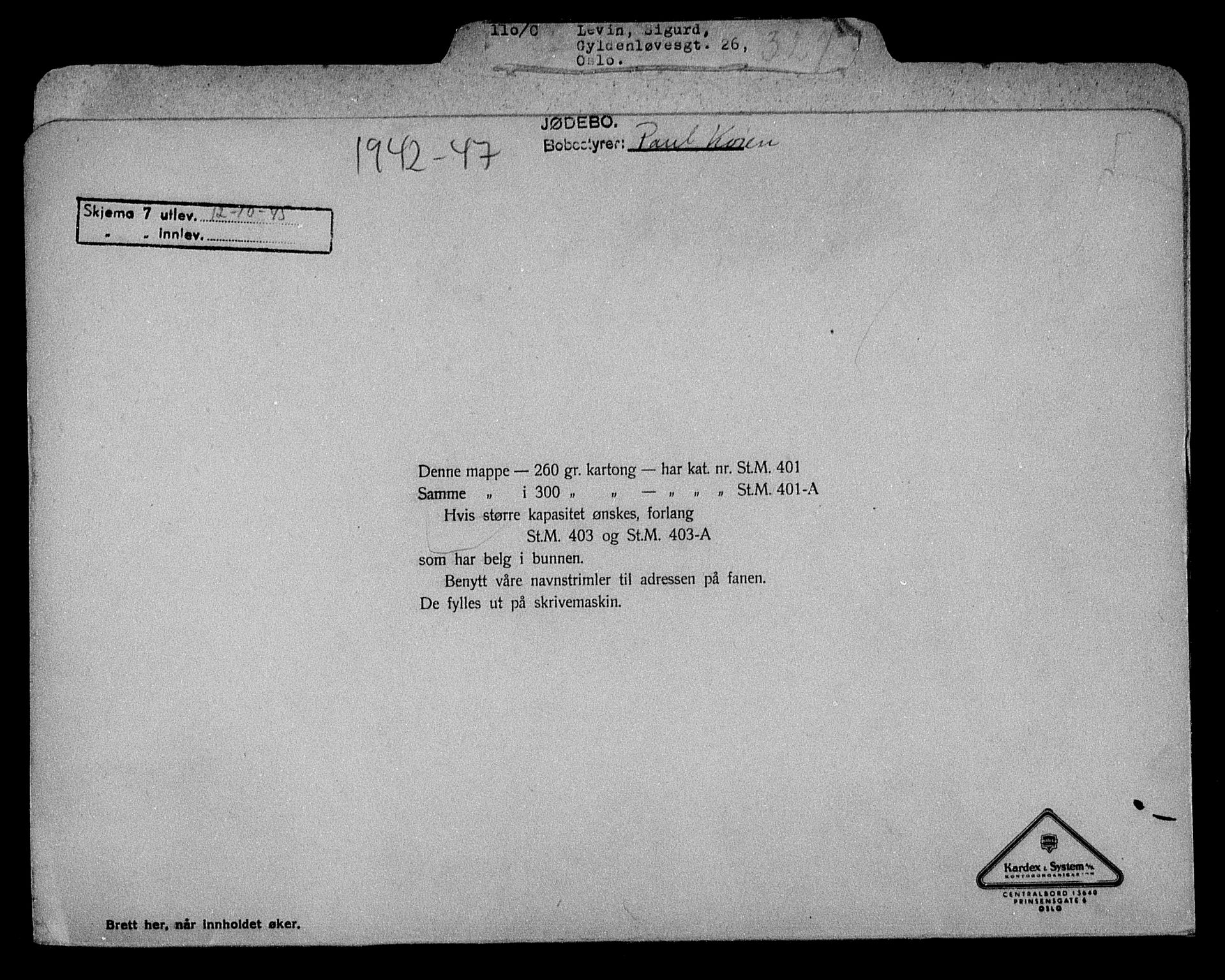 Justisdepartementet, Tilbakeføringskontoret for inndratte formuer, RA/S-1564/H/Hc/Hcc/L0958: --, 1945-1947, p. 181