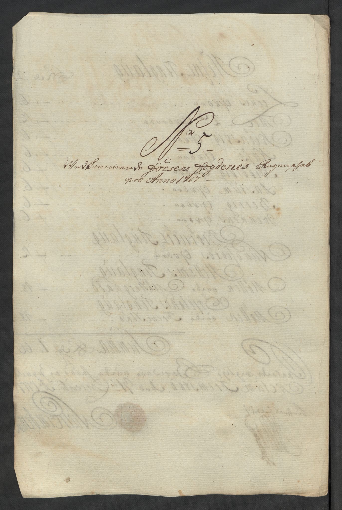 Rentekammeret inntil 1814, Reviderte regnskaper, Fogderegnskap, AV/RA-EA-4092/R57/L3865: Fogderegnskap Fosen, 1717, p. 101