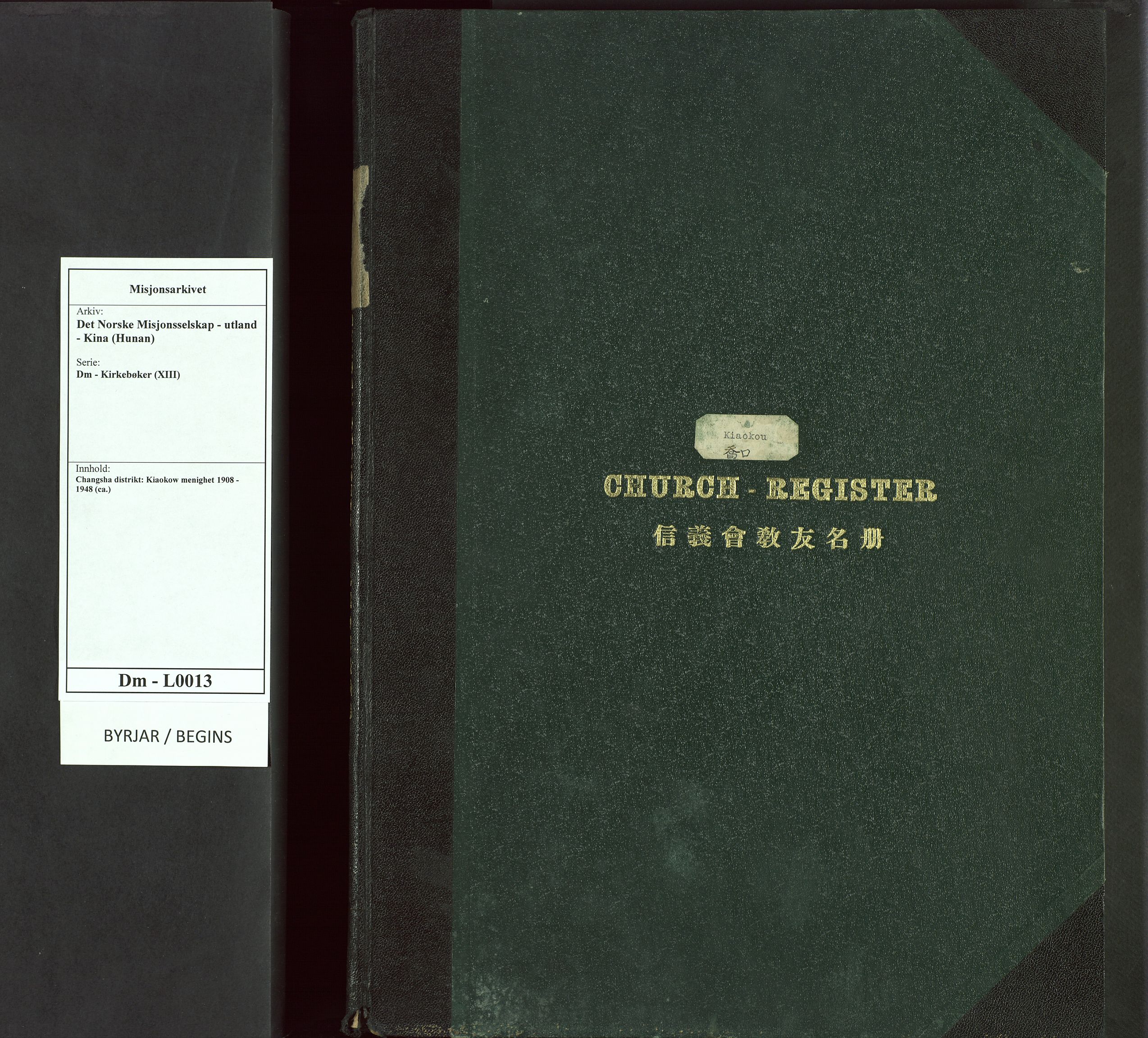 Det Norske Misjonsselskap - utland - Kina (Hunan), VID/MA-A-1065/Dm/L0013: Parish register (official) no. -, 1908-1948