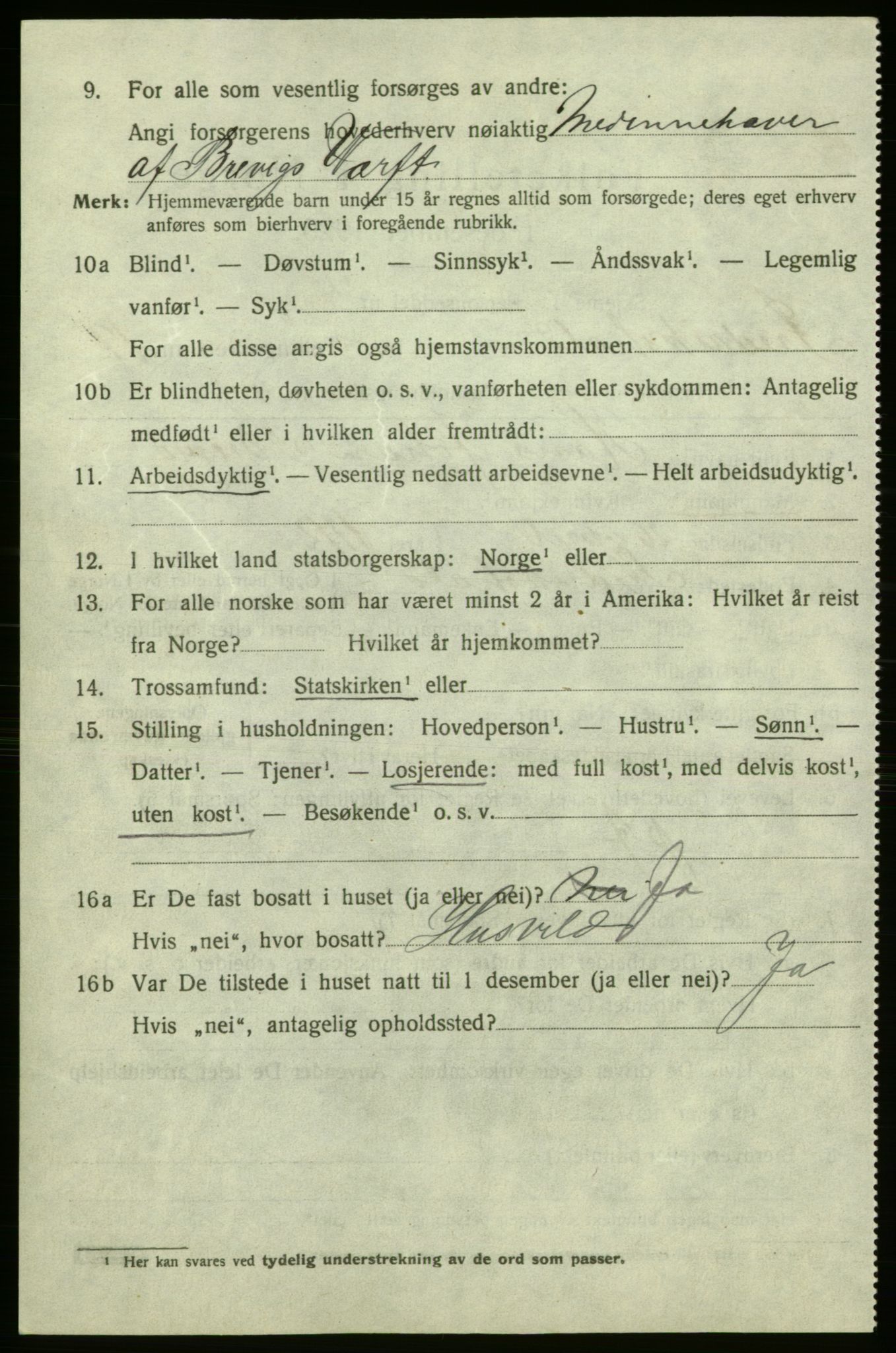 SAO, 1920 census for Fredrikshald, 1920, p. 28789
