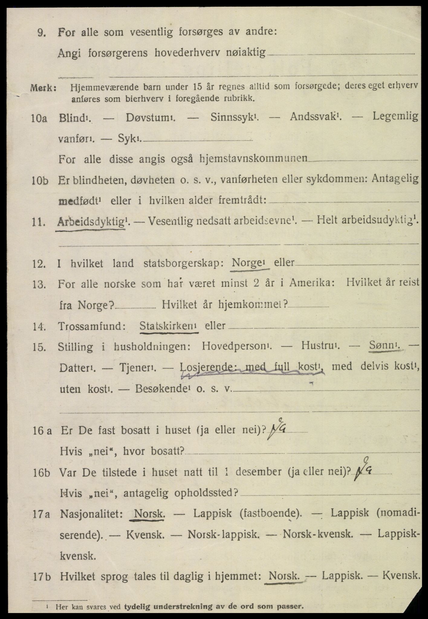 SAT, 1920 census for Egge, 1920, p. 3847