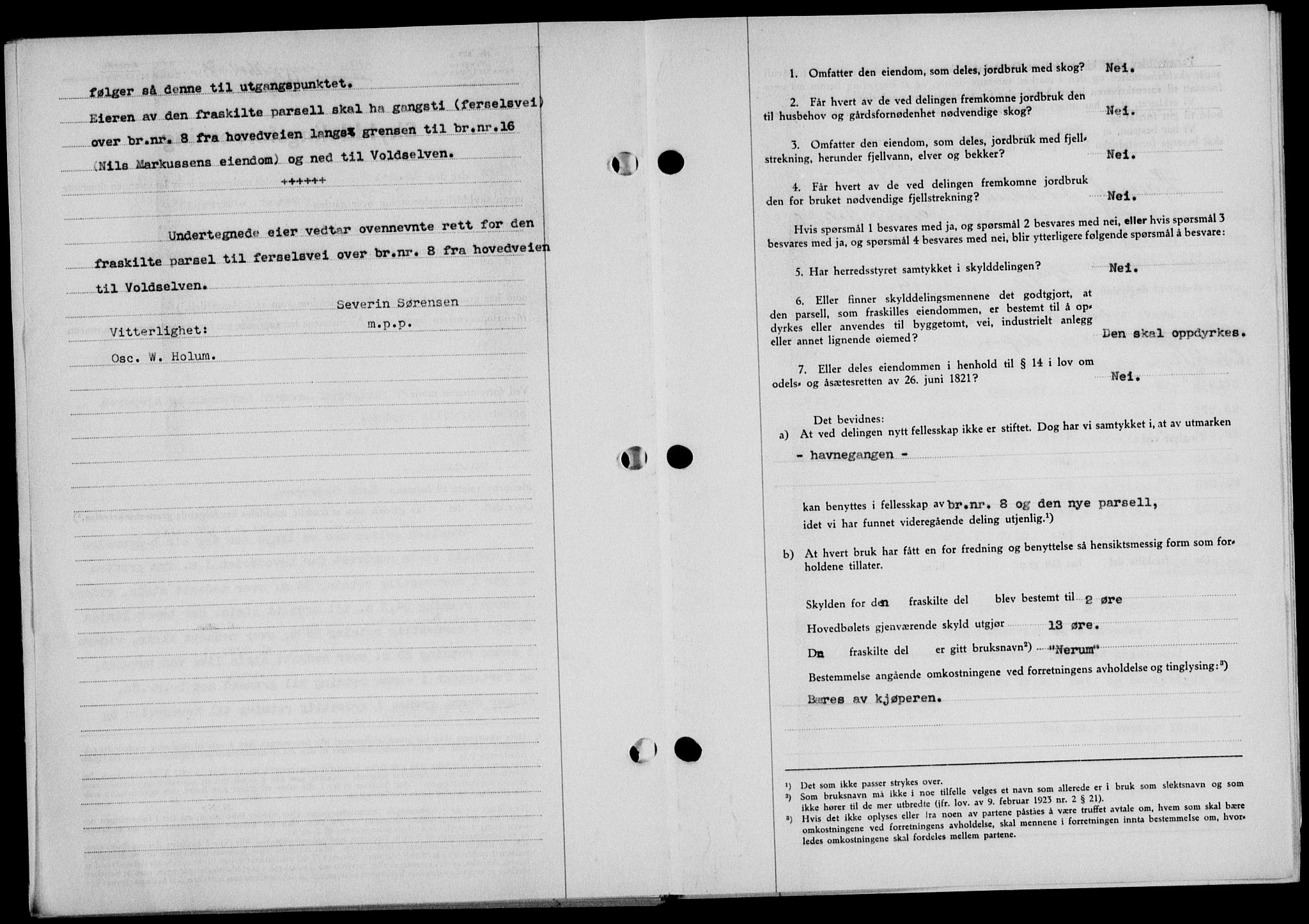 Lofoten sorenskriveri, SAT/A-0017/1/2/2C/L0006a: Mortgage book no. 6a, 1939-1939, Diary no: : 2604/1939