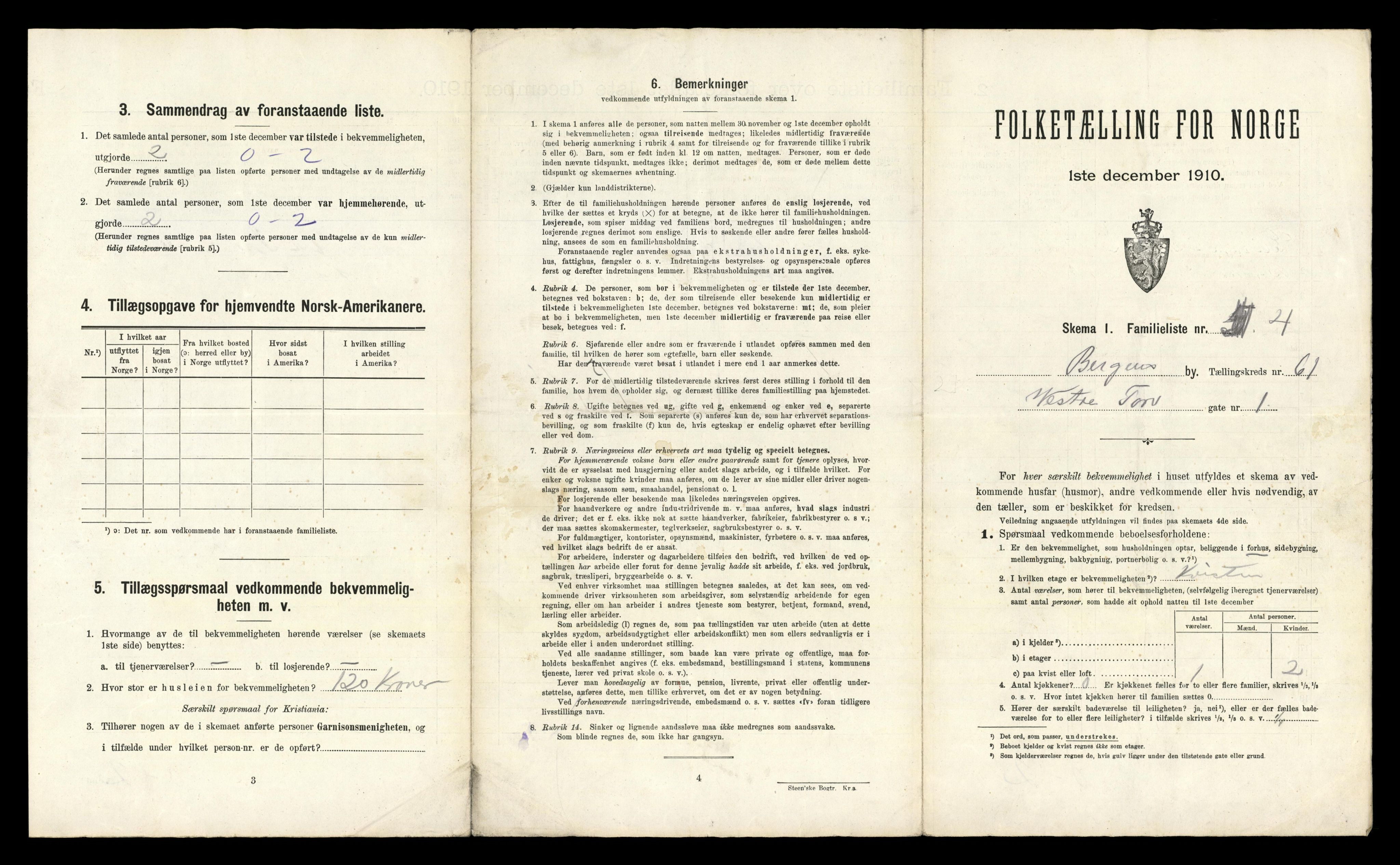 RA, 1910 census for Bergen, 1910, p. 21299