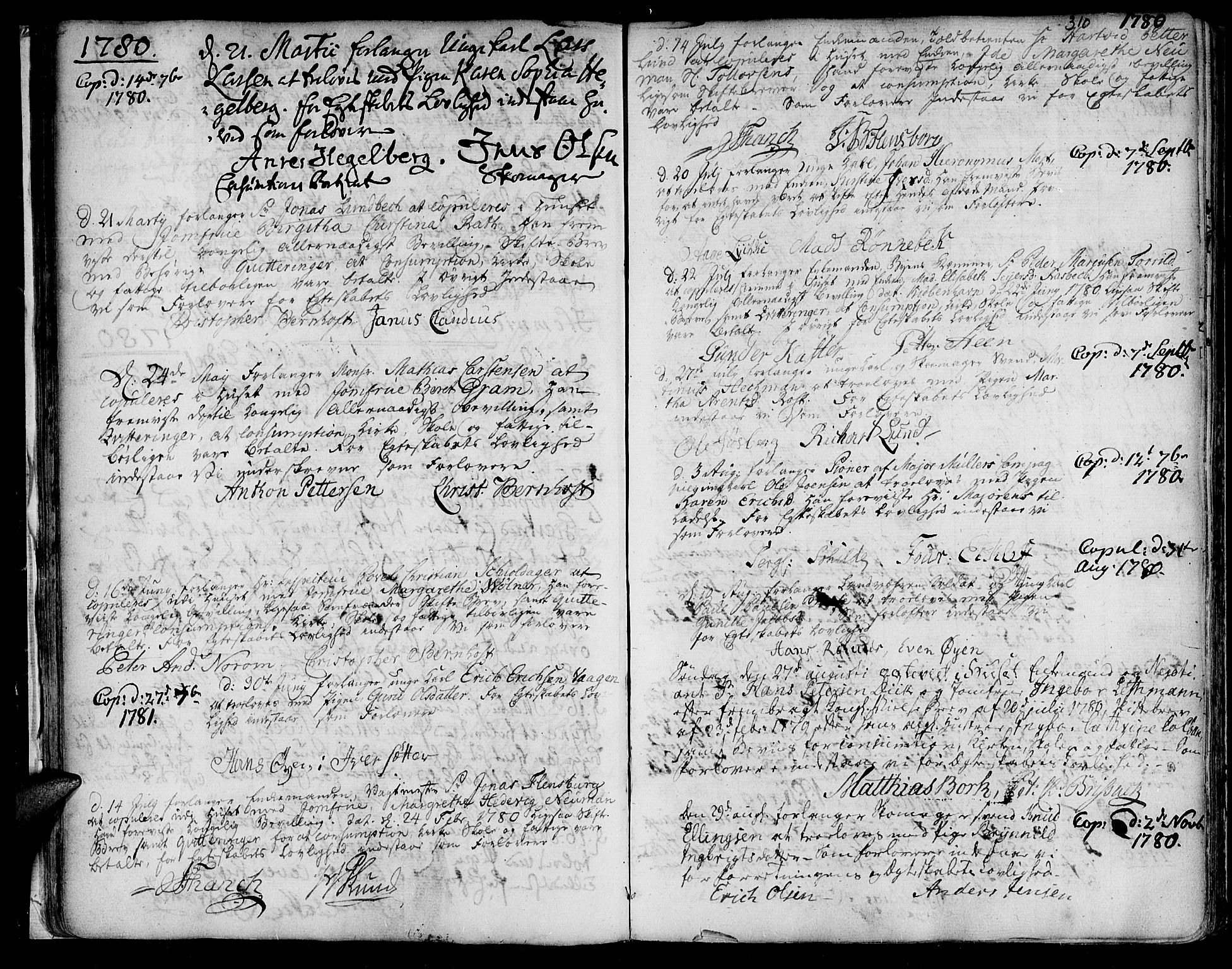 Ministerialprotokoller, klokkerbøker og fødselsregistre - Sør-Trøndelag, SAT/A-1456/601/L0038: Parish register (official) no. 601A06, 1766-1877, p. 310