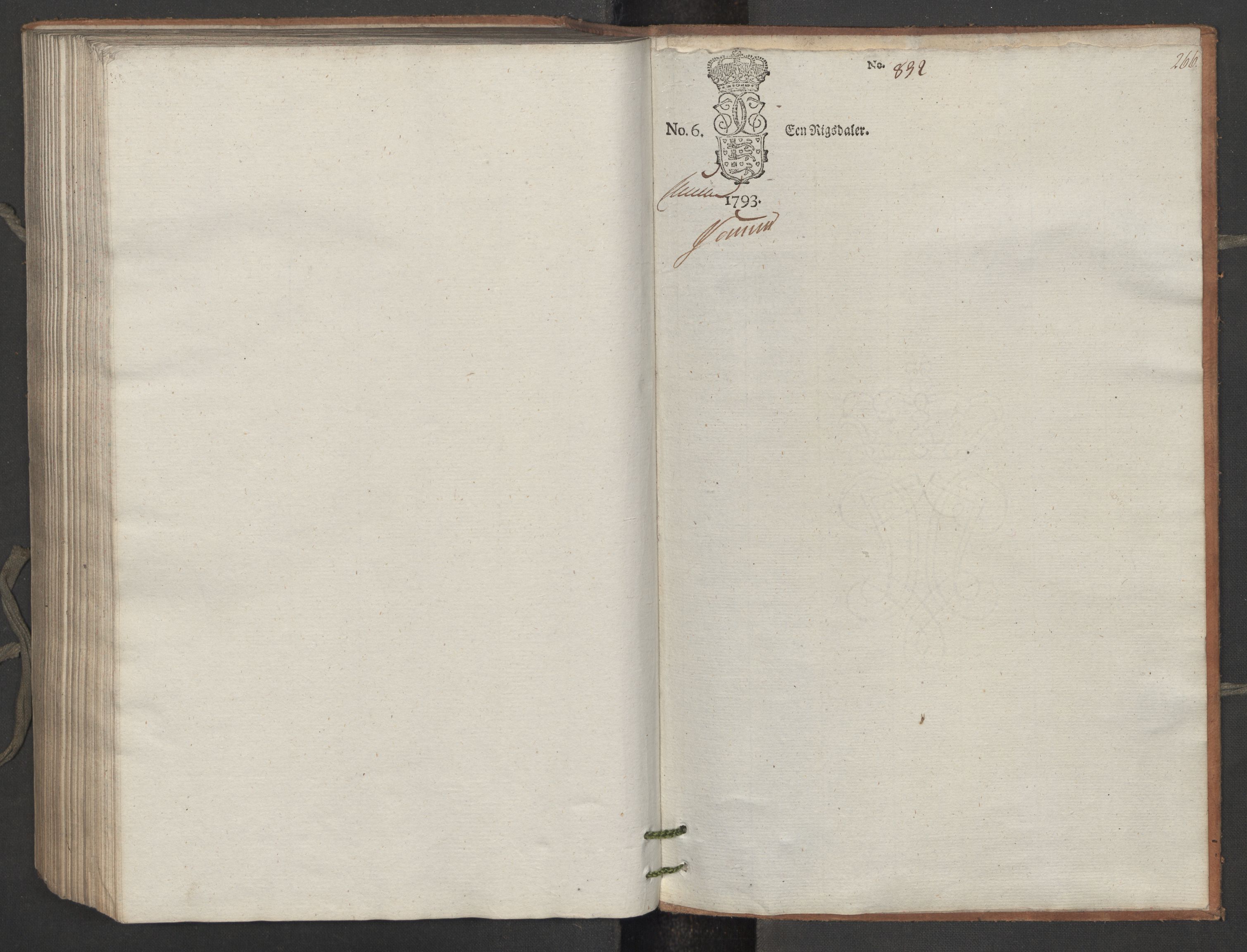 Generaltollkammeret, tollregnskaper, RA/EA-5490/R15/L0122/0001: Tollregnskaper Arendal / Utgående tollbok, 1794