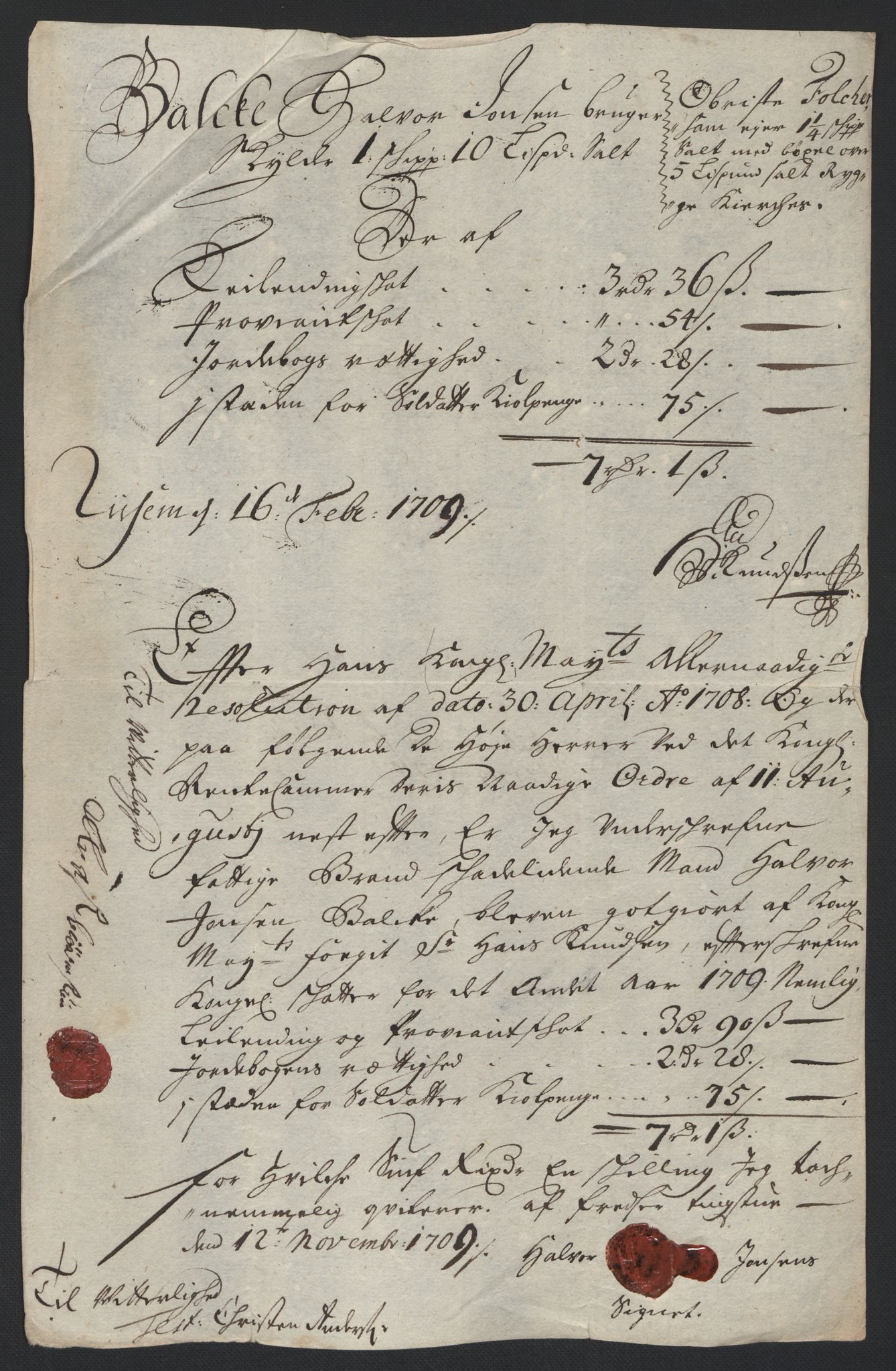 Rentekammeret inntil 1814, Reviderte regnskaper, Fogderegnskap, AV/RA-EA-4092/R04/L0135: Fogderegnskap Moss, Onsøy, Tune, Veme og Åbygge, 1709-1710, p. 427