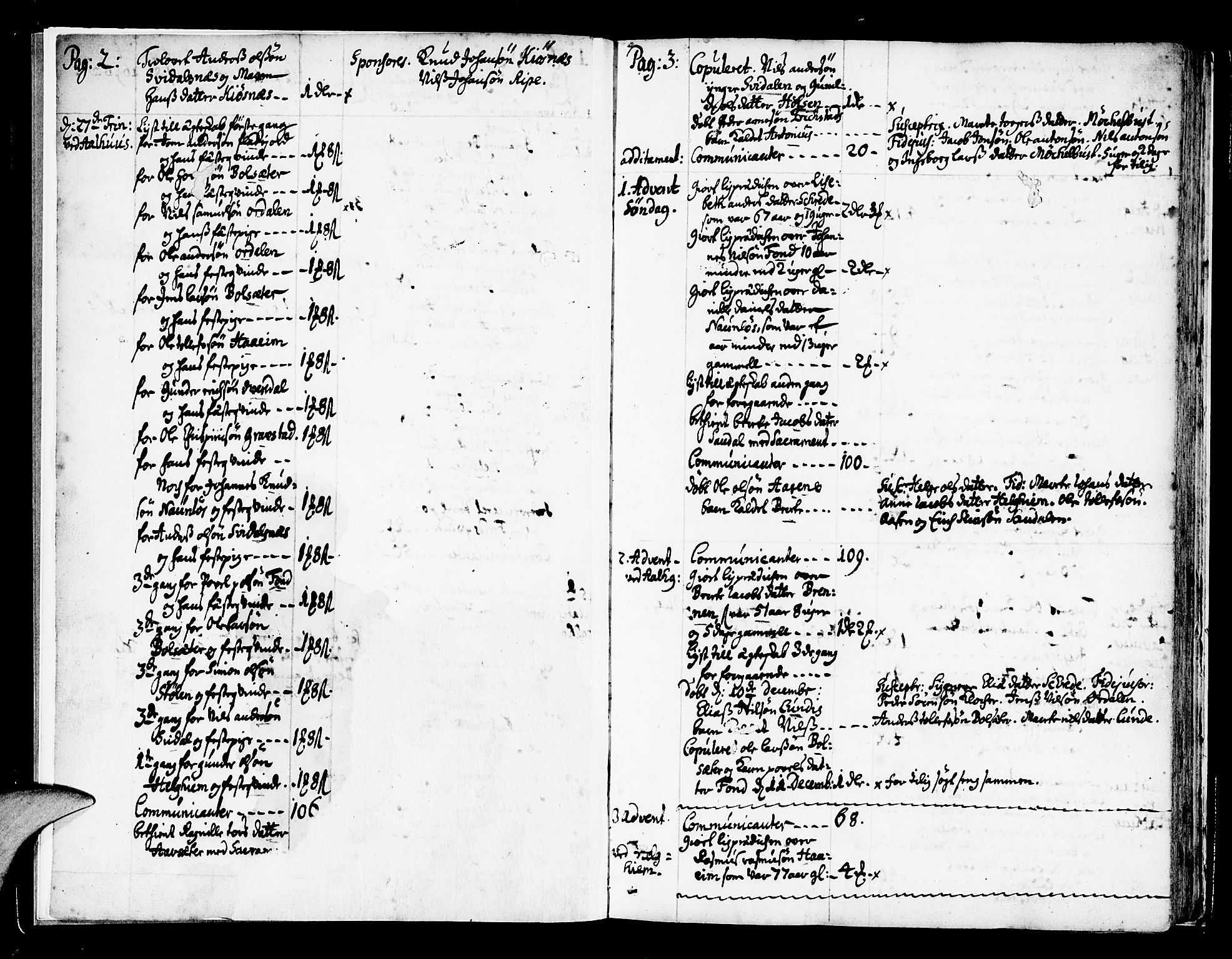 Jølster sokneprestembete, AV/SAB-A-80701/H/Haa/Haaa/L0002: Parish register (official) no. A 2, 1731-1749, p. 2-3