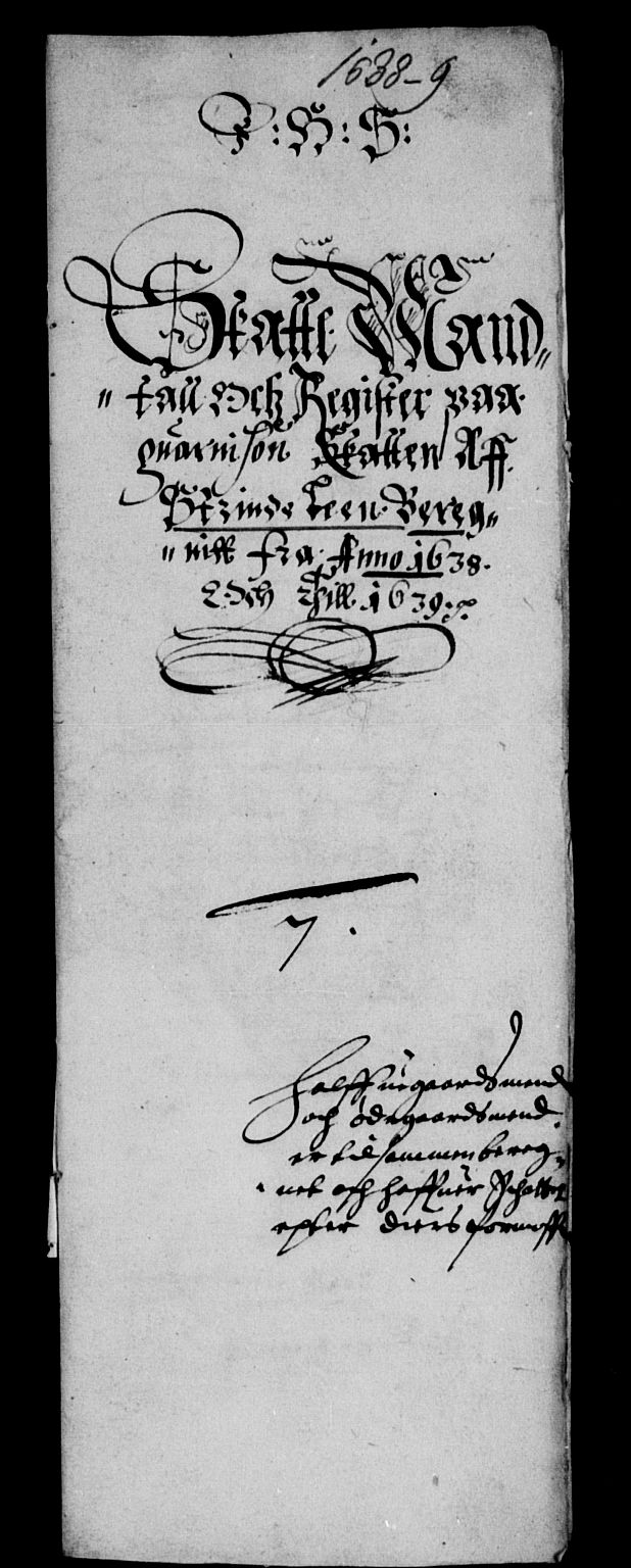 Rentekammeret inntil 1814, Reviderte regnskaper, Lensregnskaper, AV/RA-EA-5023/R/Rb/Rbw/L0064: Trondheim len, 1638-1639