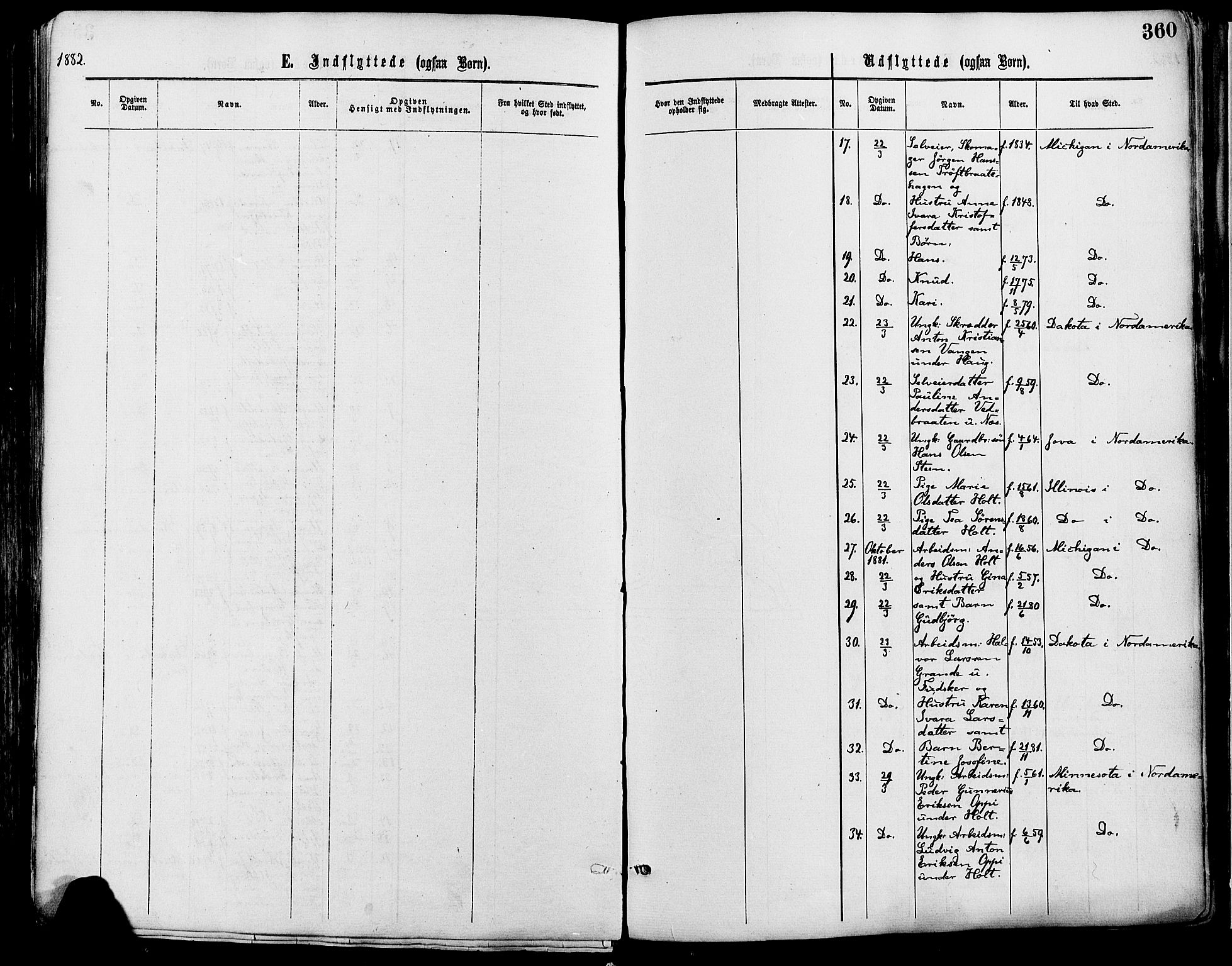Nord-Odal prestekontor, SAH/PREST-032/H/Ha/Haa/L0005: Parish register (official) no. 5, 1874-1885, p. 360