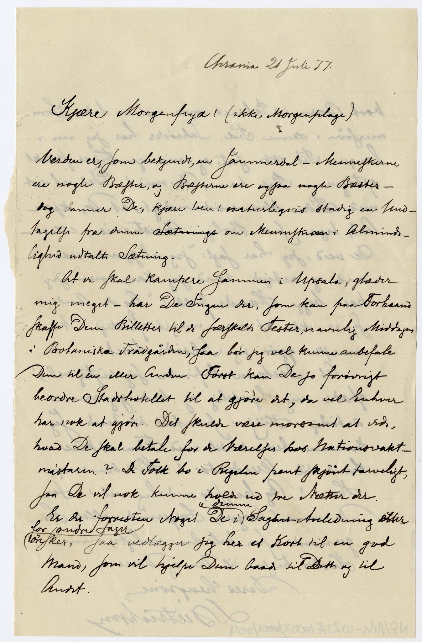 Diderik Maria Aalls brevsamling, NF/Ark-1023/F/L0003: D.M. Aalls brevsamling. D - G, 1797-1889, p. 5