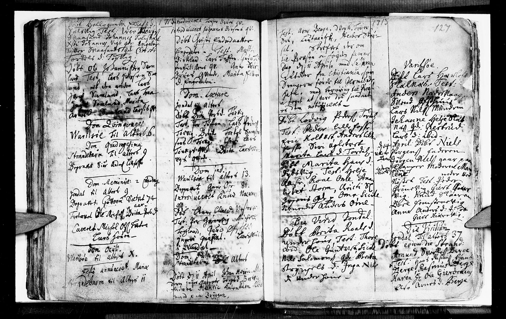 Strandebarm sokneprestembete, AV/SAB-A-78401/H/Haa: Parish register (official) no. A 1, 1670-1726, p. 127