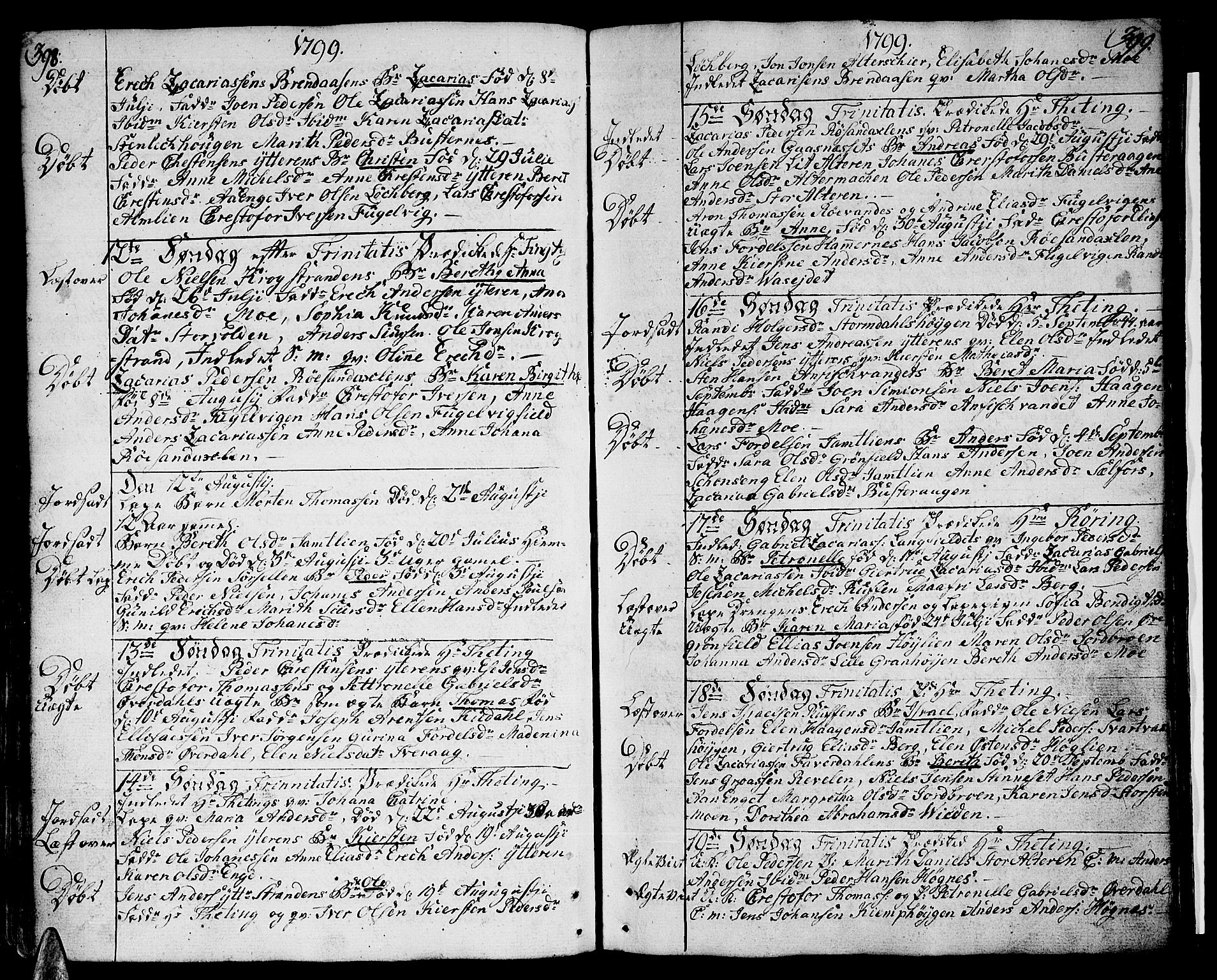 Ministerialprotokoller, klokkerbøker og fødselsregistre - Nordland, SAT/A-1459/825/L0349: Parish register (official) no. 825A05 /2, 1790-1806, p. 398-399
