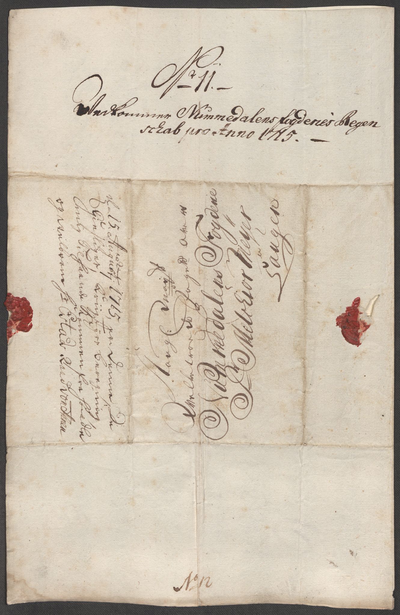 Rentekammeret inntil 1814, Reviderte regnskaper, Fogderegnskap, AV/RA-EA-4092/R64/L4436: Fogderegnskap Namdal, 1715, p. 151