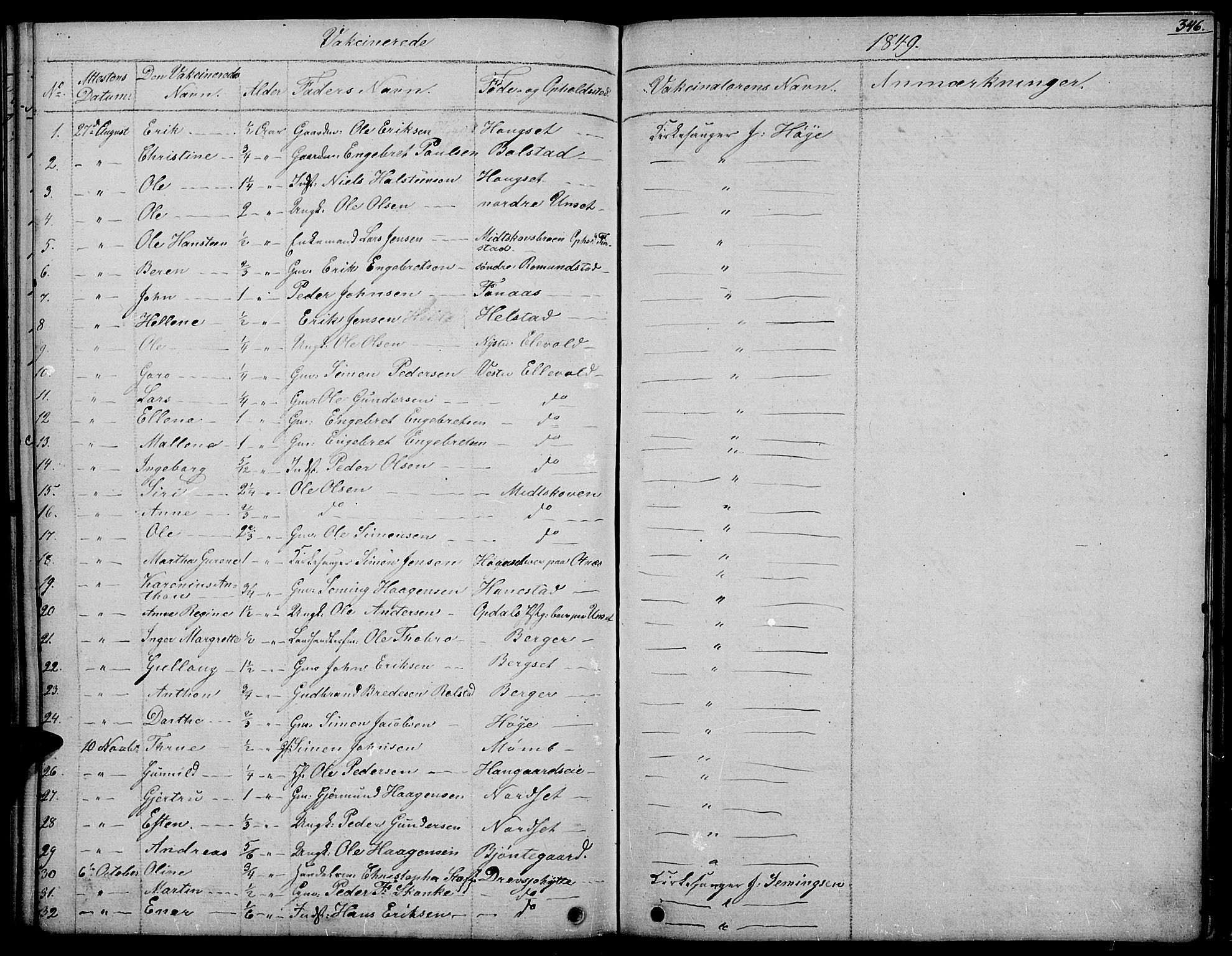 Rendalen prestekontor, SAH/PREST-054/H/Ha/Haa/L0004: Parish register (official) no. 4, 1829-1852, p. 346