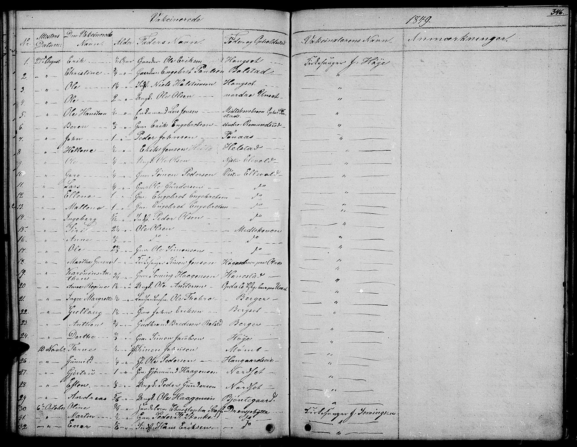 Rendalen prestekontor, AV/SAH-PREST-054/H/Ha/Haa/L0004: Parish register (official) no. 4, 1829-1852, p. 346