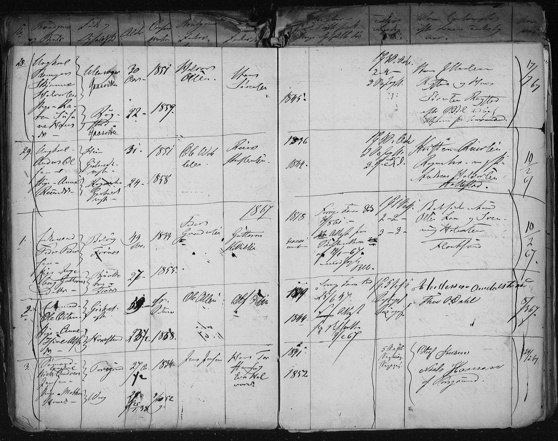 Solum kirkebøker, SAKO/A-306/H/Ha/L0001: Banns register no. I 1, 1846-1879