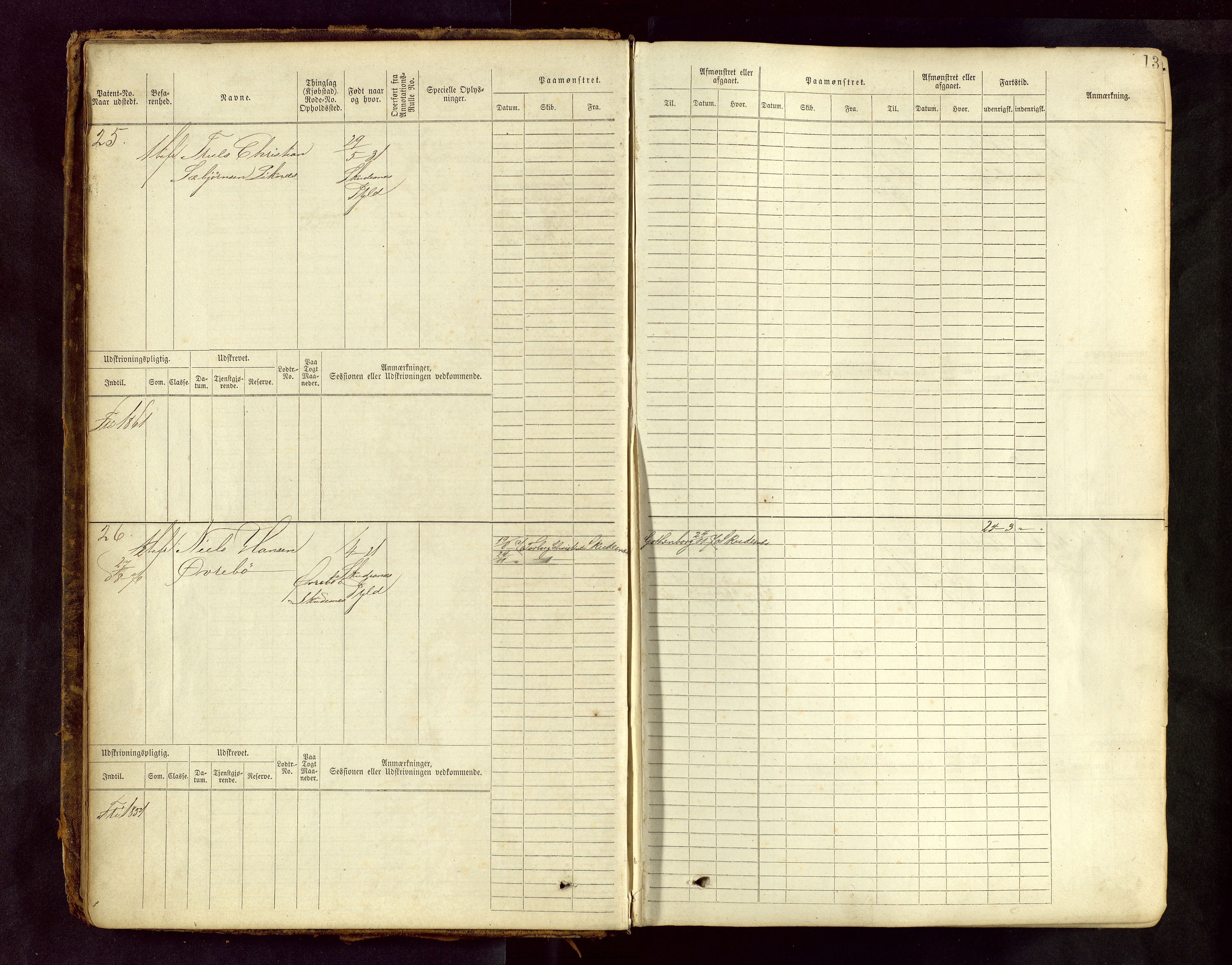 Haugesund sjømannskontor, AV/SAST-A-102007/F/Fb/Fbb/L0001: Sjøfartsrulle Skudenes krets No 1 - 958, 1860-1948, p. 13