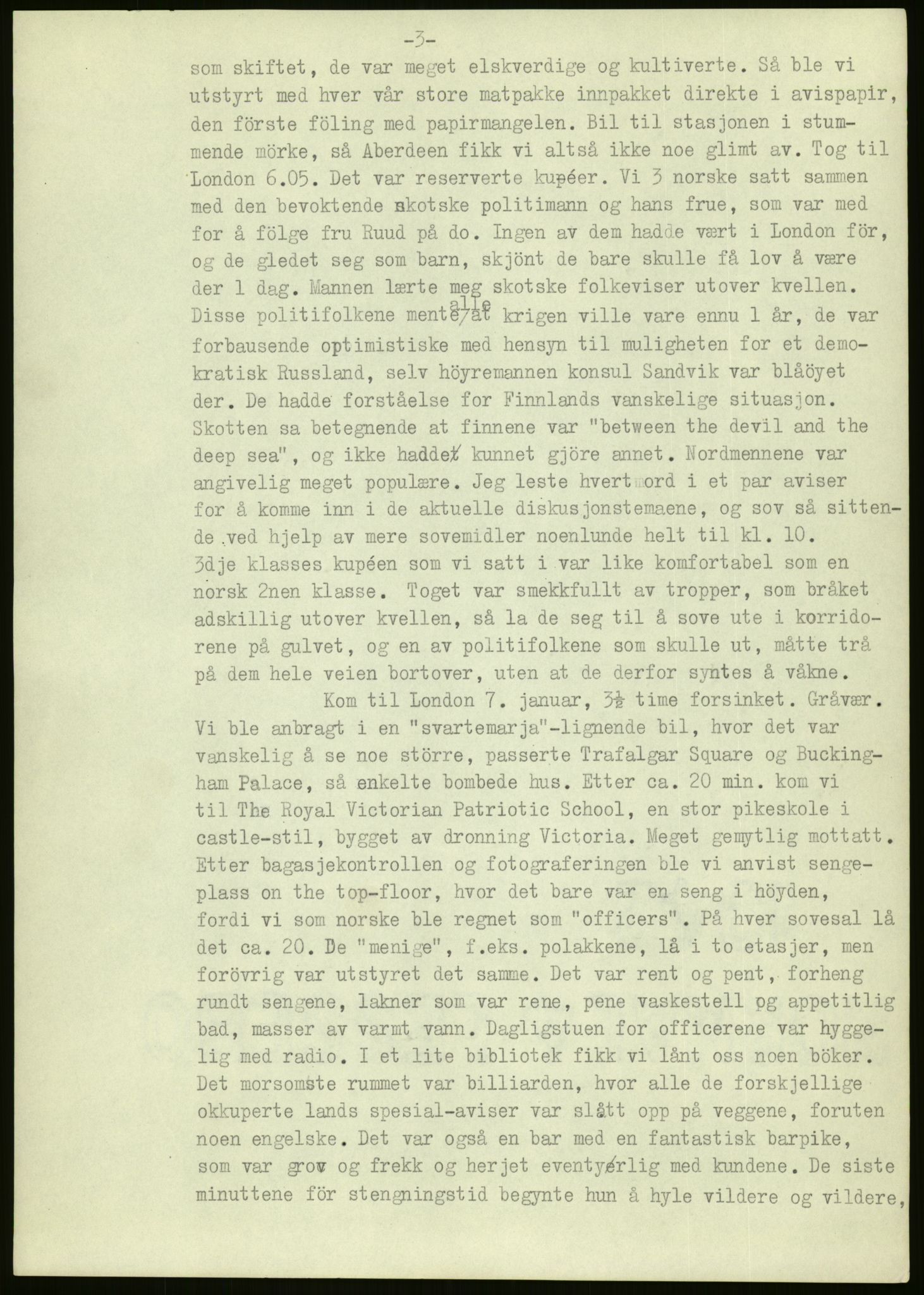 Ustvedt, Hans Jacob / Ustvedt familien, AV/RA-PA-1248/H/L0047/0002: Dagbøker / Londondagboken, 1943, p. 3