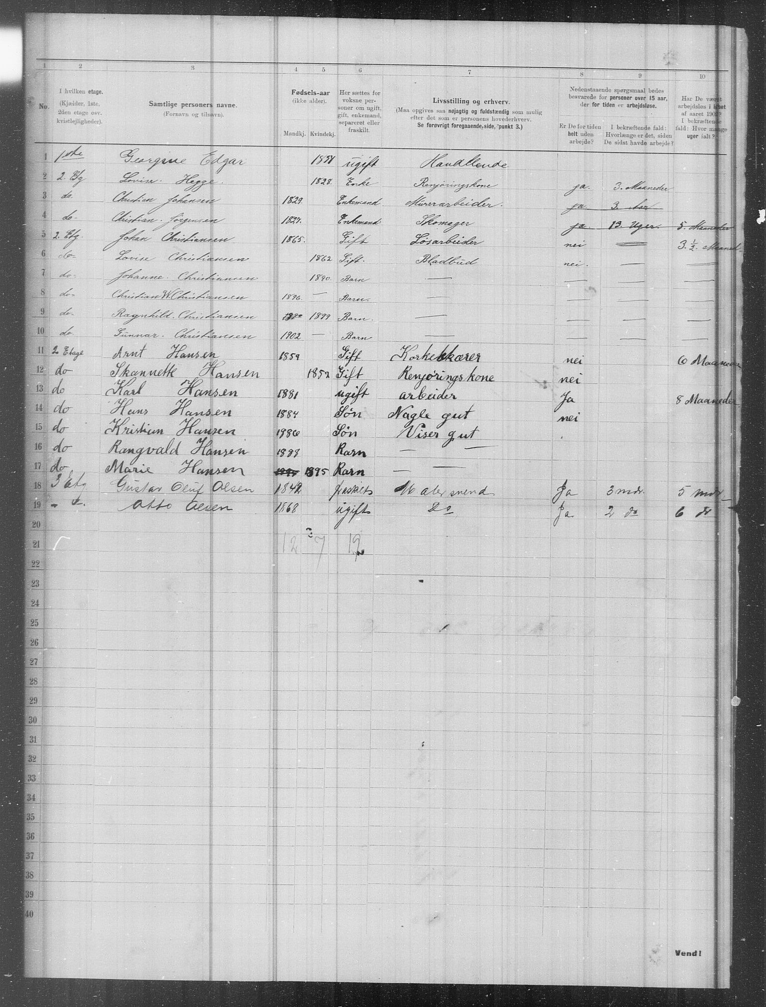 OBA, Municipal Census 1902 for Kristiania, 1902, p. 13204